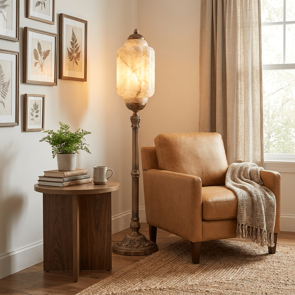 Cedarcrest Alabaster Floor Lamp