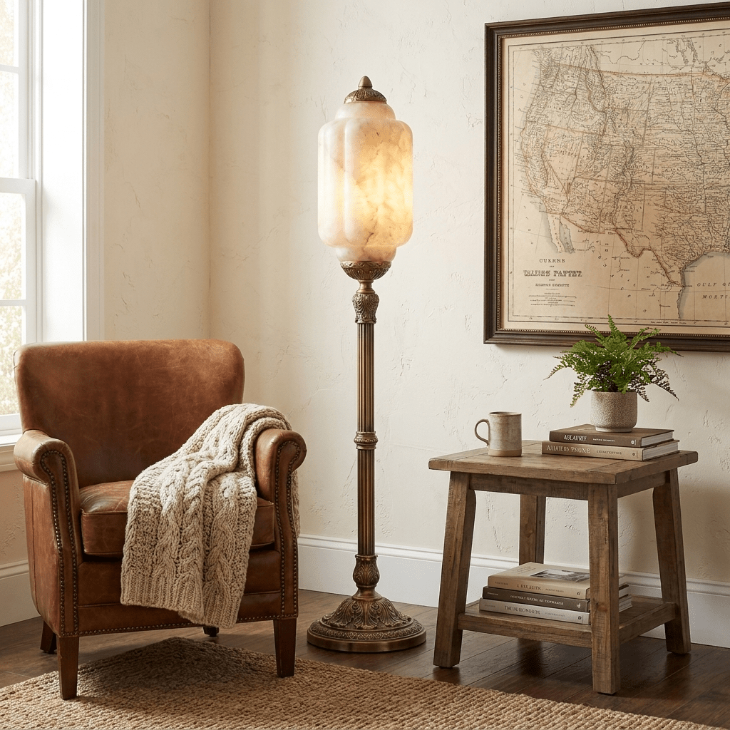 Cedarcrest Alabaster Floor Lamp