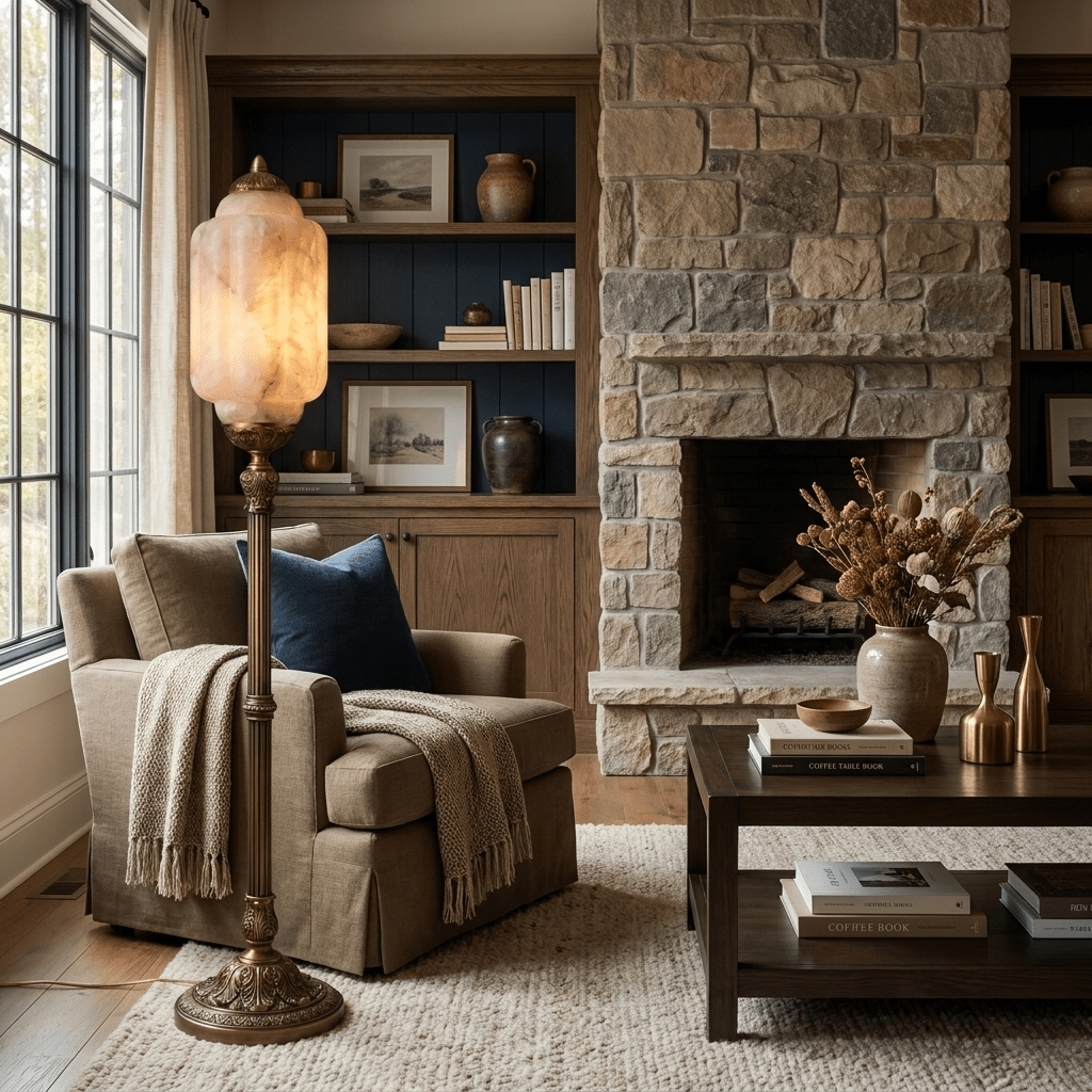 Cedarcrest Alabaster Floor Lamp