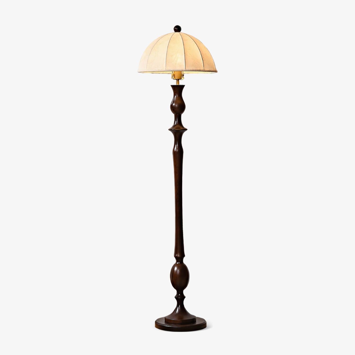 Orla Vintage Wood Floor Lamp-Neutral Decor