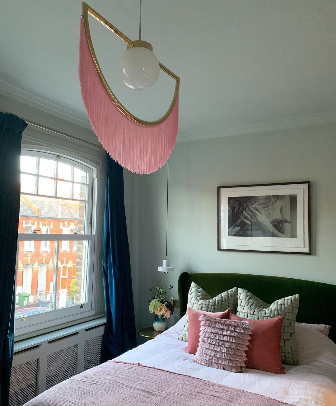 Sirove Pendant Lamp Fabric Fringe Globe Retro Bohemian-Neutral Decor