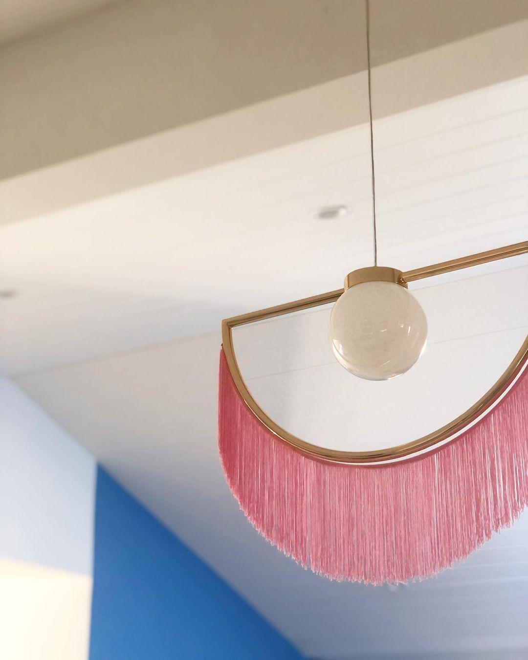 Sirove Pendant Lamp Fabric Fringe Globe Retro Bohemian-Neutral Decor