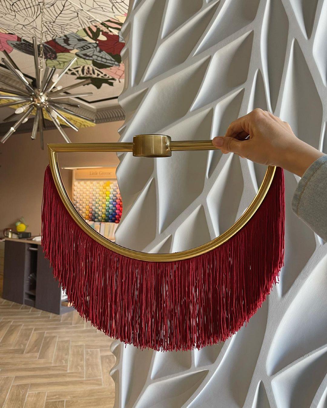 Sirove Pendant Lamp Fabric Fringe Globe Retro Bohemian-Neutral Decor