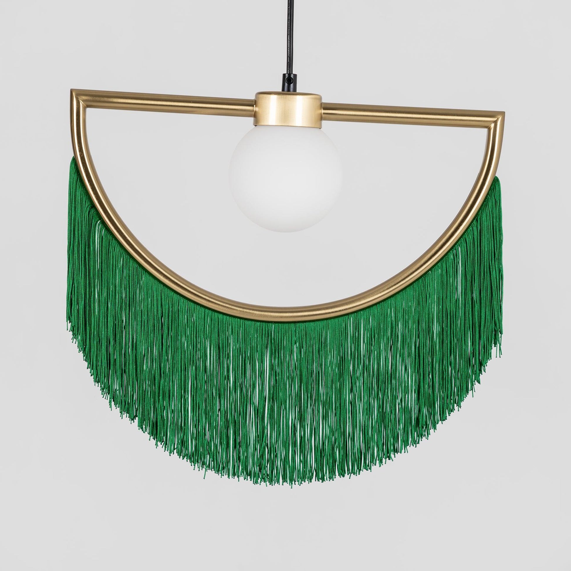 Sirove Pendant Lamp Fabric Fringe Globe Retro Bohemian-Neutral Decor