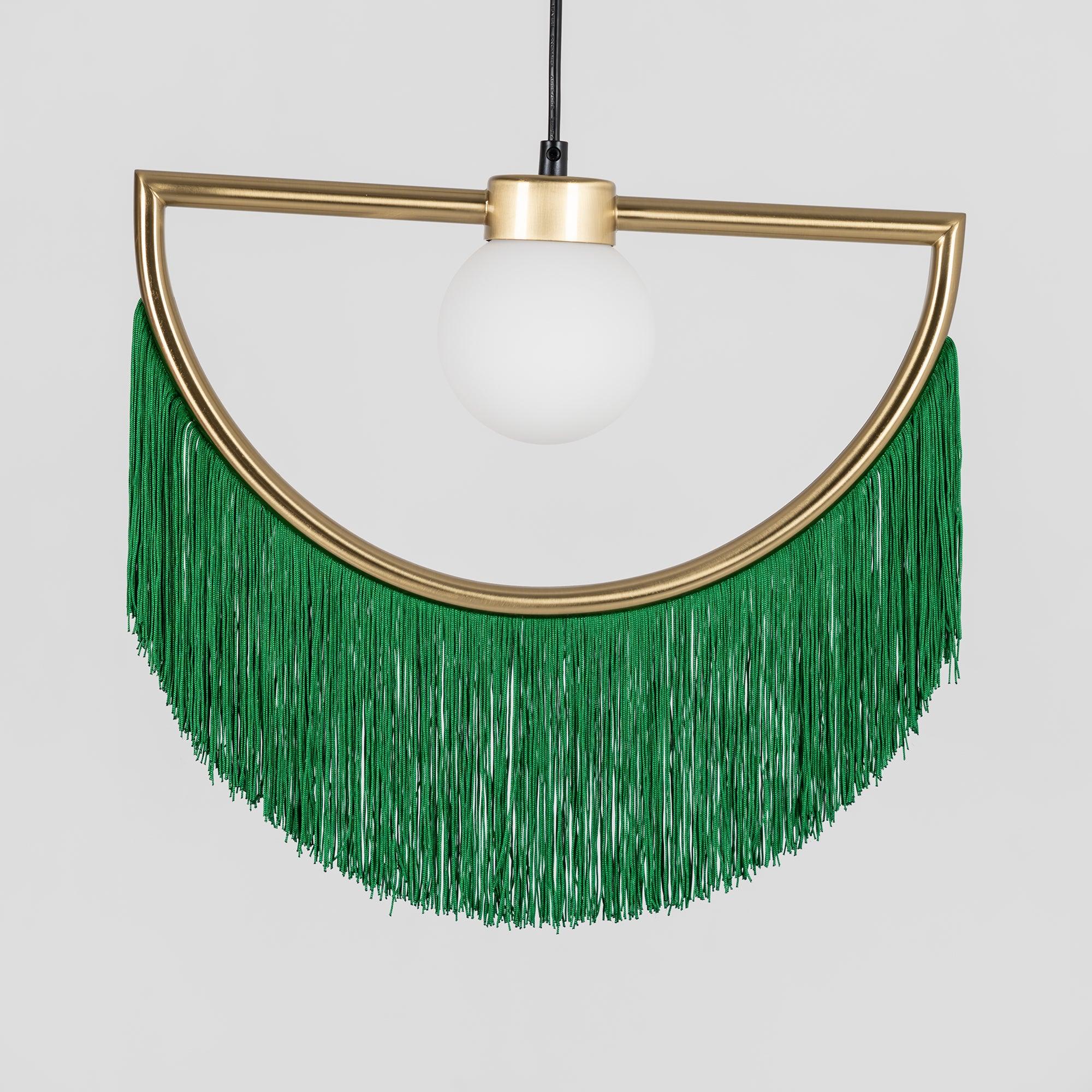 Sirove Pendant Lamp Fabric Fringe Globe Retro Bohemian-Neutral Decor
