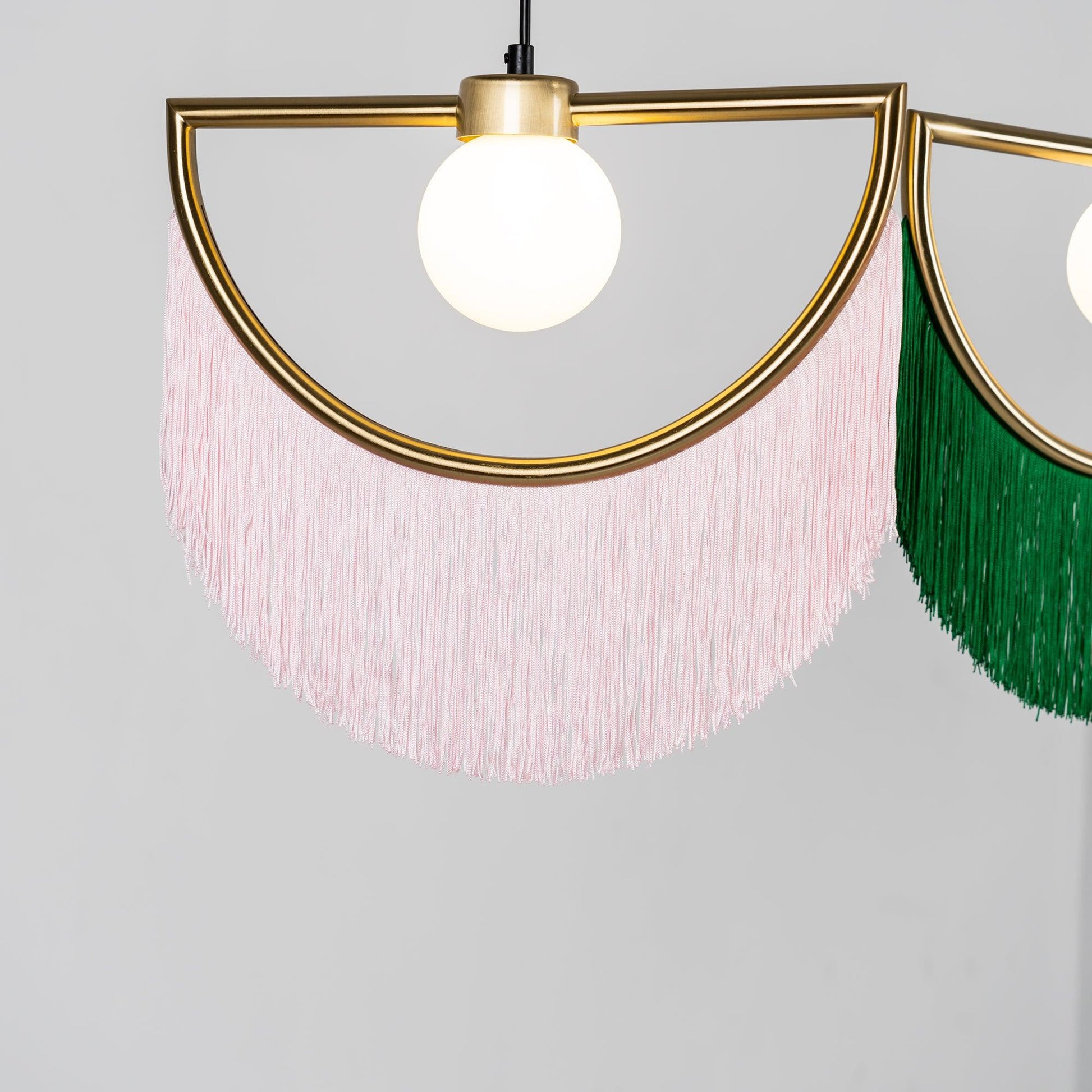 Sirove Pendant Lamp Fabric Fringe Globe Retro Bohemian-Neutral Decor