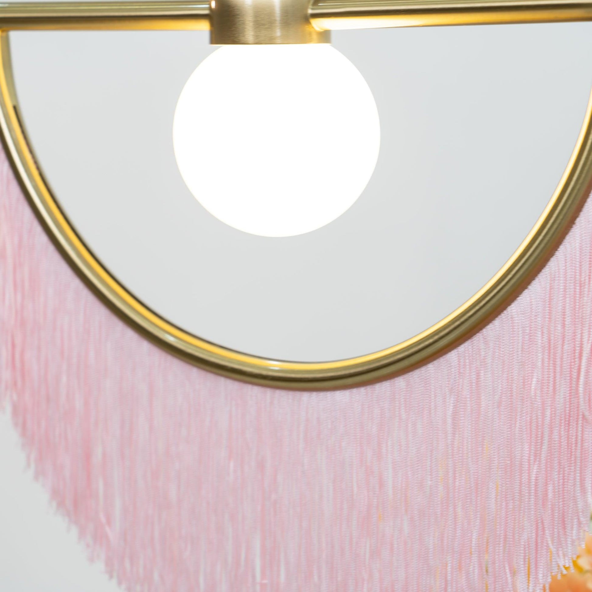 Sirove Pendant Lamp Fabric Fringe Globe Retro Bohemian-Neutral Decor