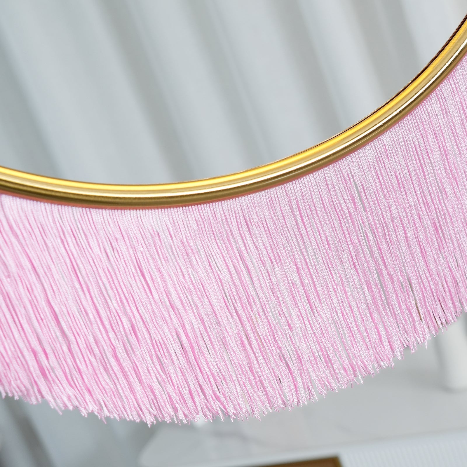 Sirove Pendant Lamp Fabric Fringe Globe Retro Bohemian-Neutral Decor