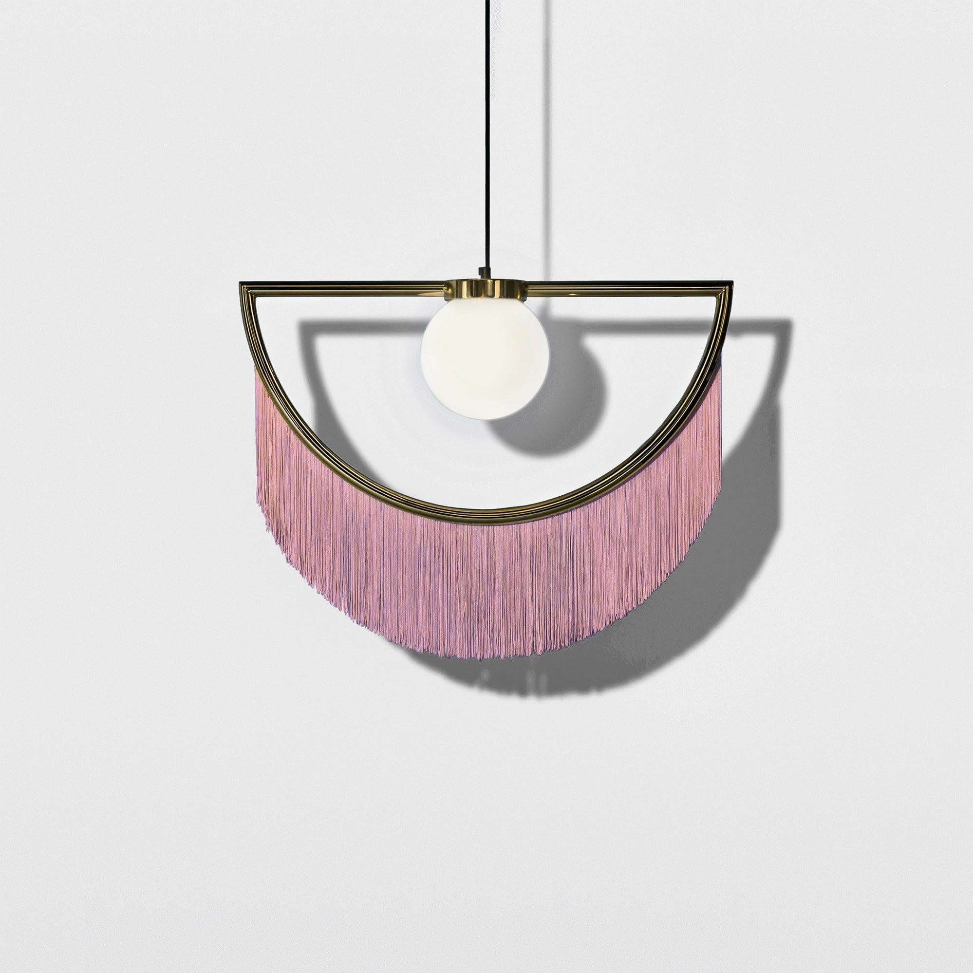 Sirove Pendant Lamp Fabric Fringe Globe Retro Bohemian-Neutral Decor
