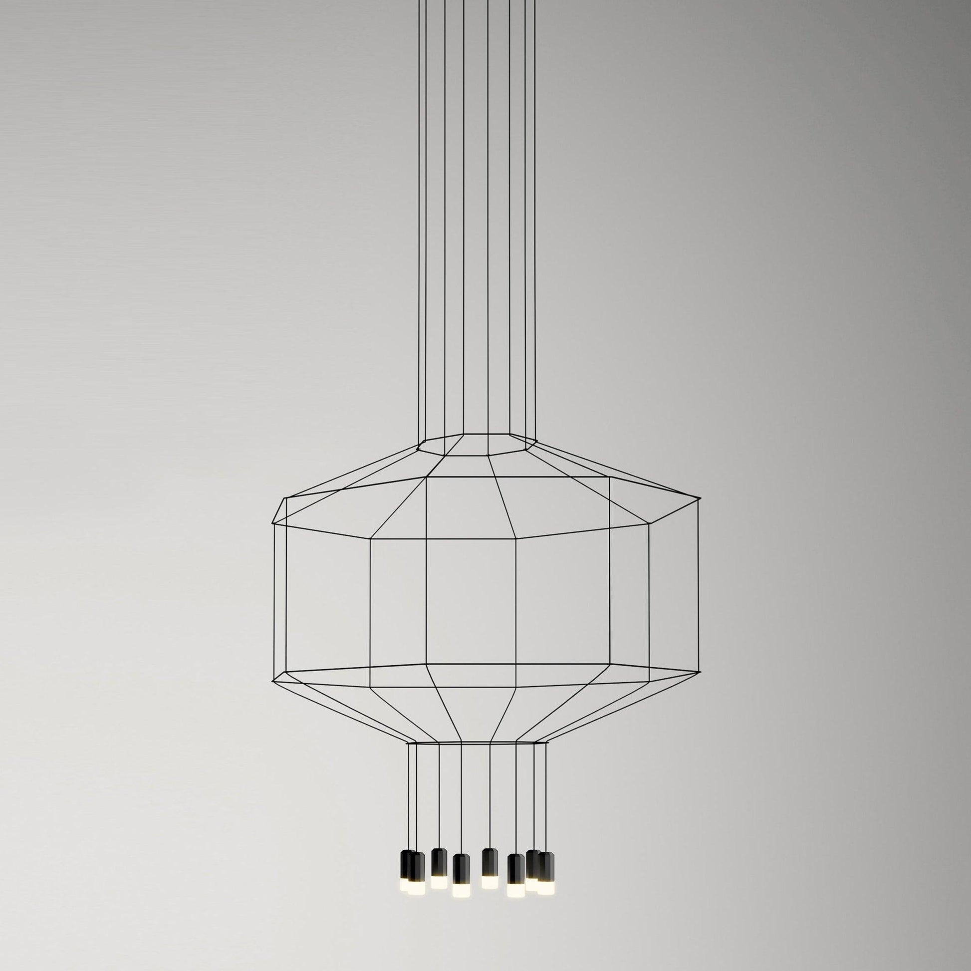 Bovena Pendant Lamp Geometric Wire Black LED-Neutral Decor