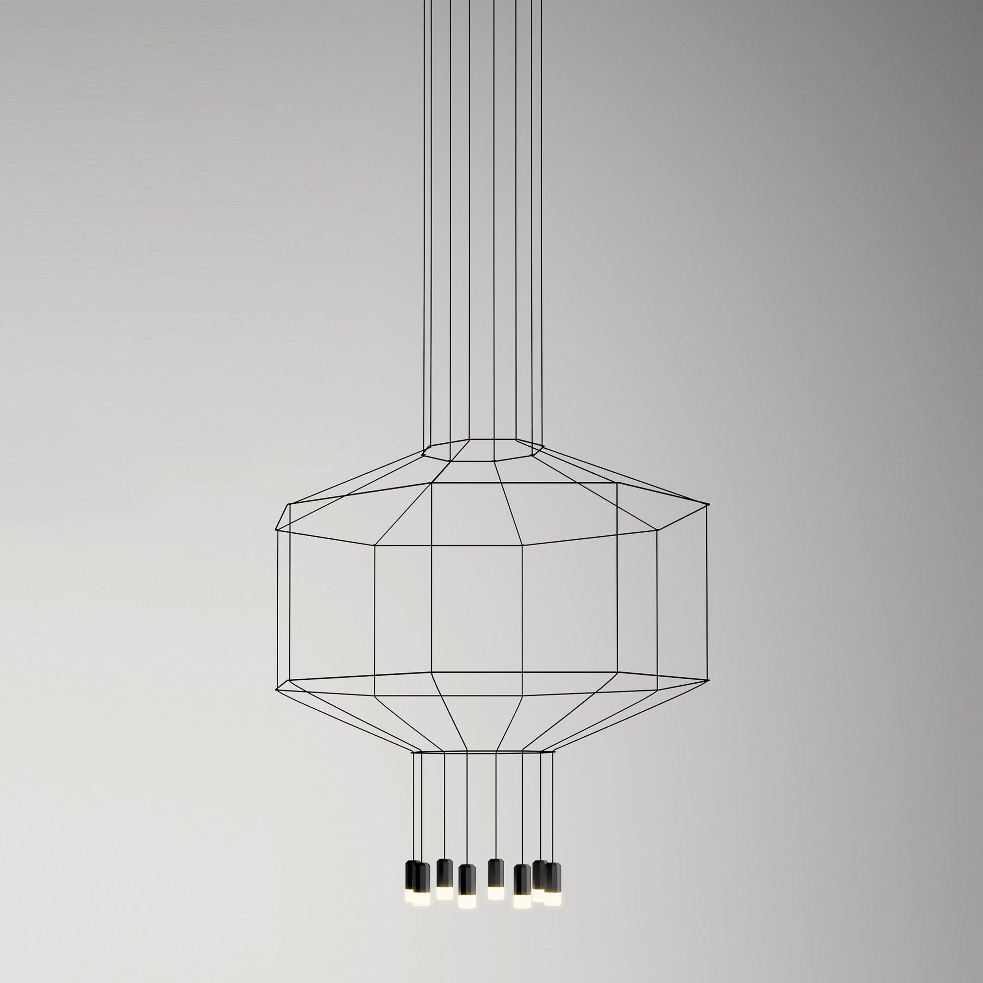 Bovena Pendant Lamp Geometric Wire Black LED-Neutral Decor