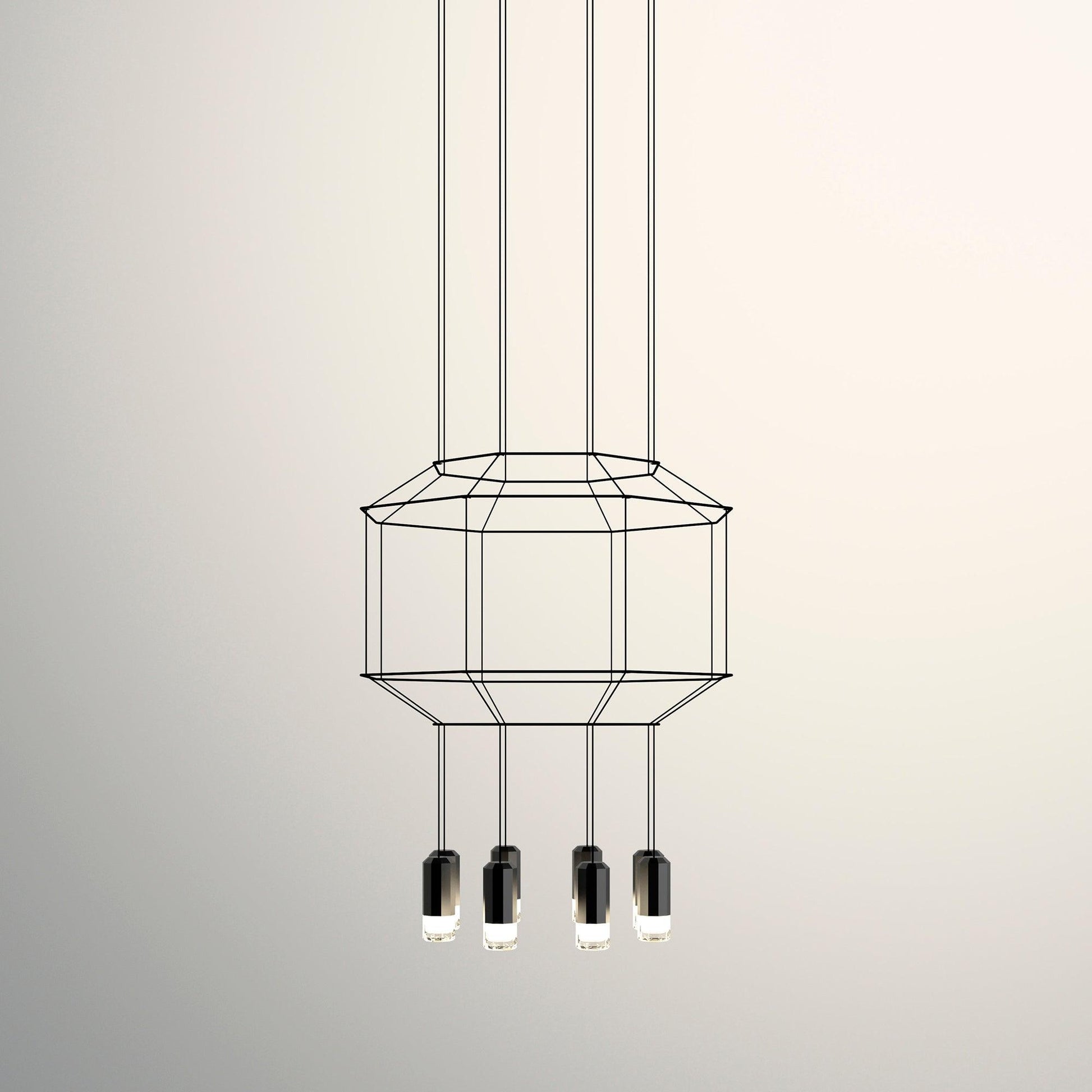 Bovena Pendant Lamp Geometric Wire Black LED-Neutral Decor