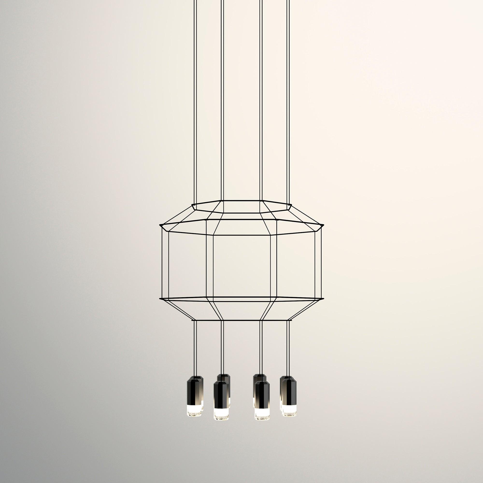 Bovena Pendant Lamp Geometric Wire Black LED-Neutral Decor