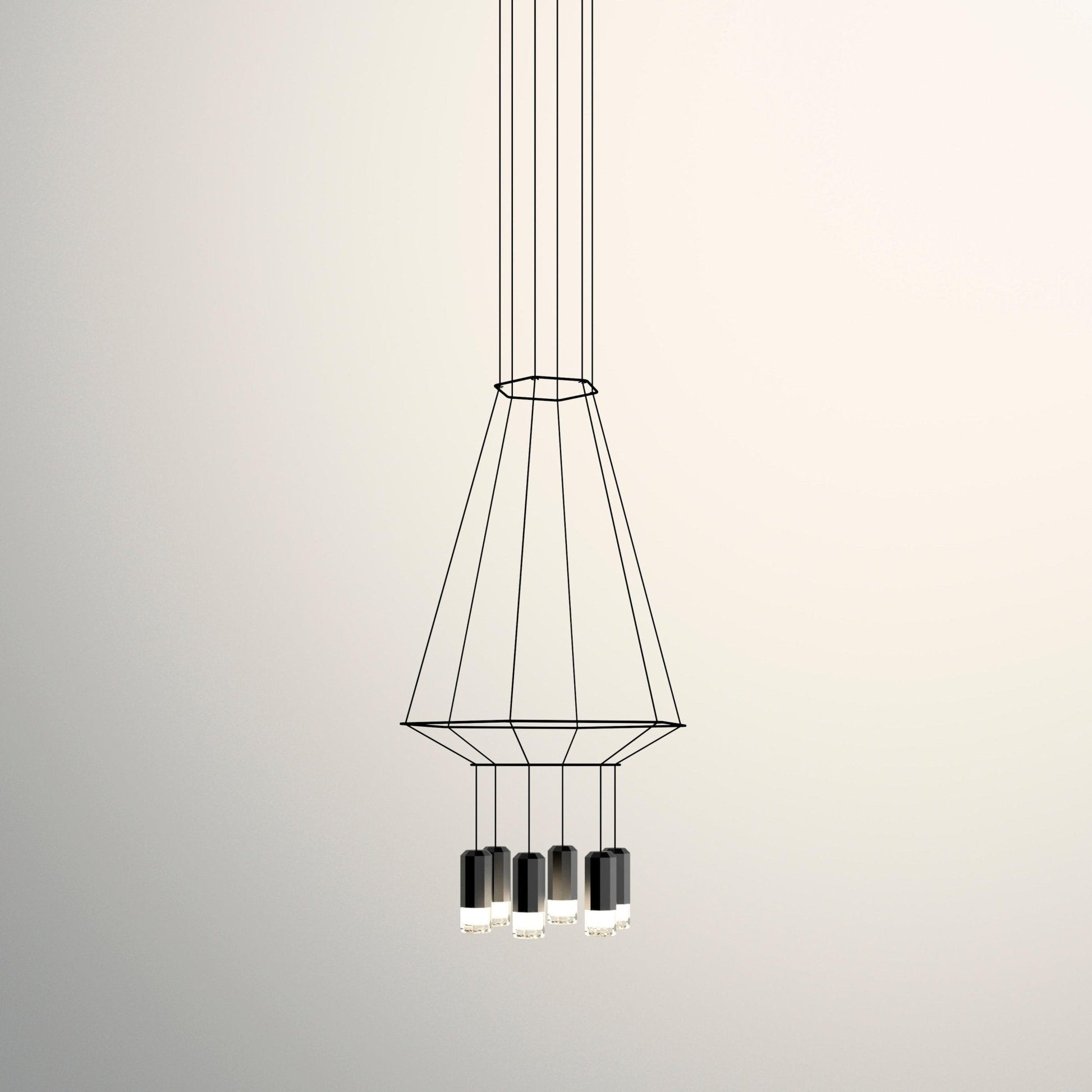Bovena Pendant Lamp Geometric Wire Black LED-Neutral Decor