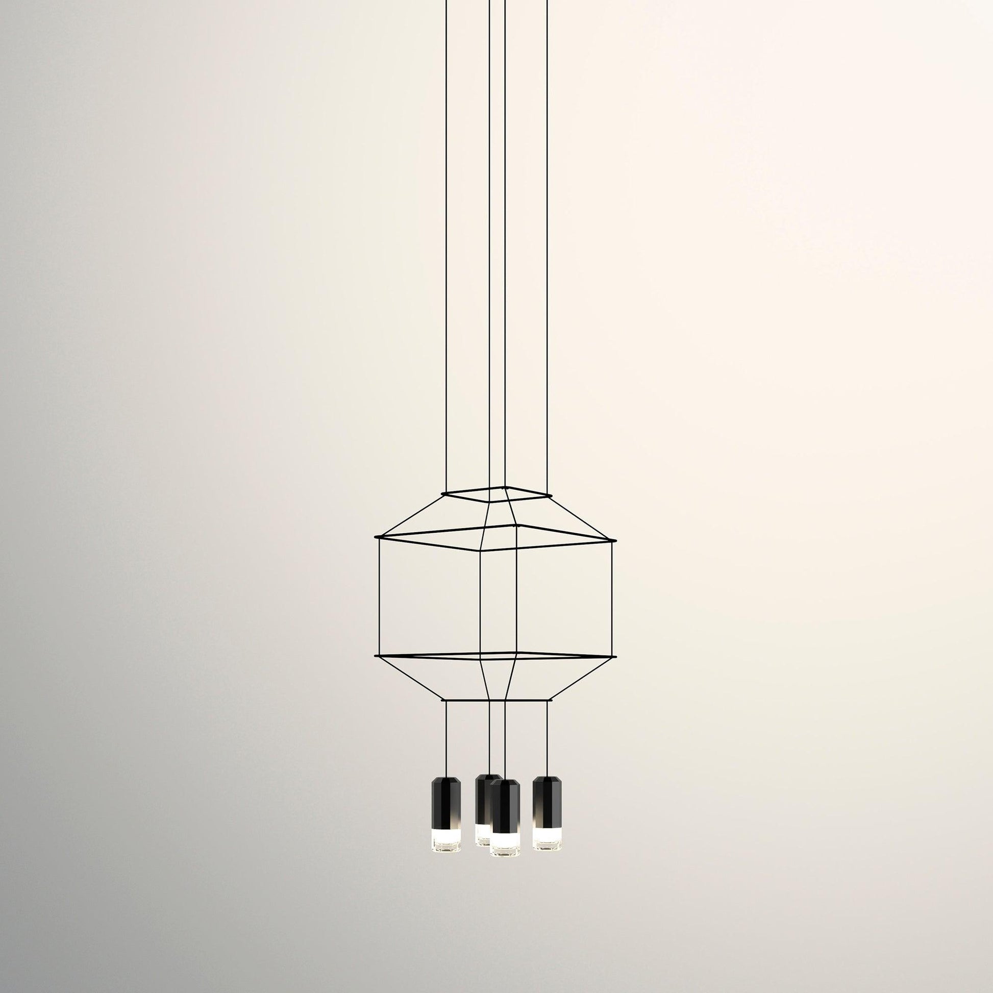 Bovena Pendant Lamp Geometric Wire Black LED-Neutral Decor