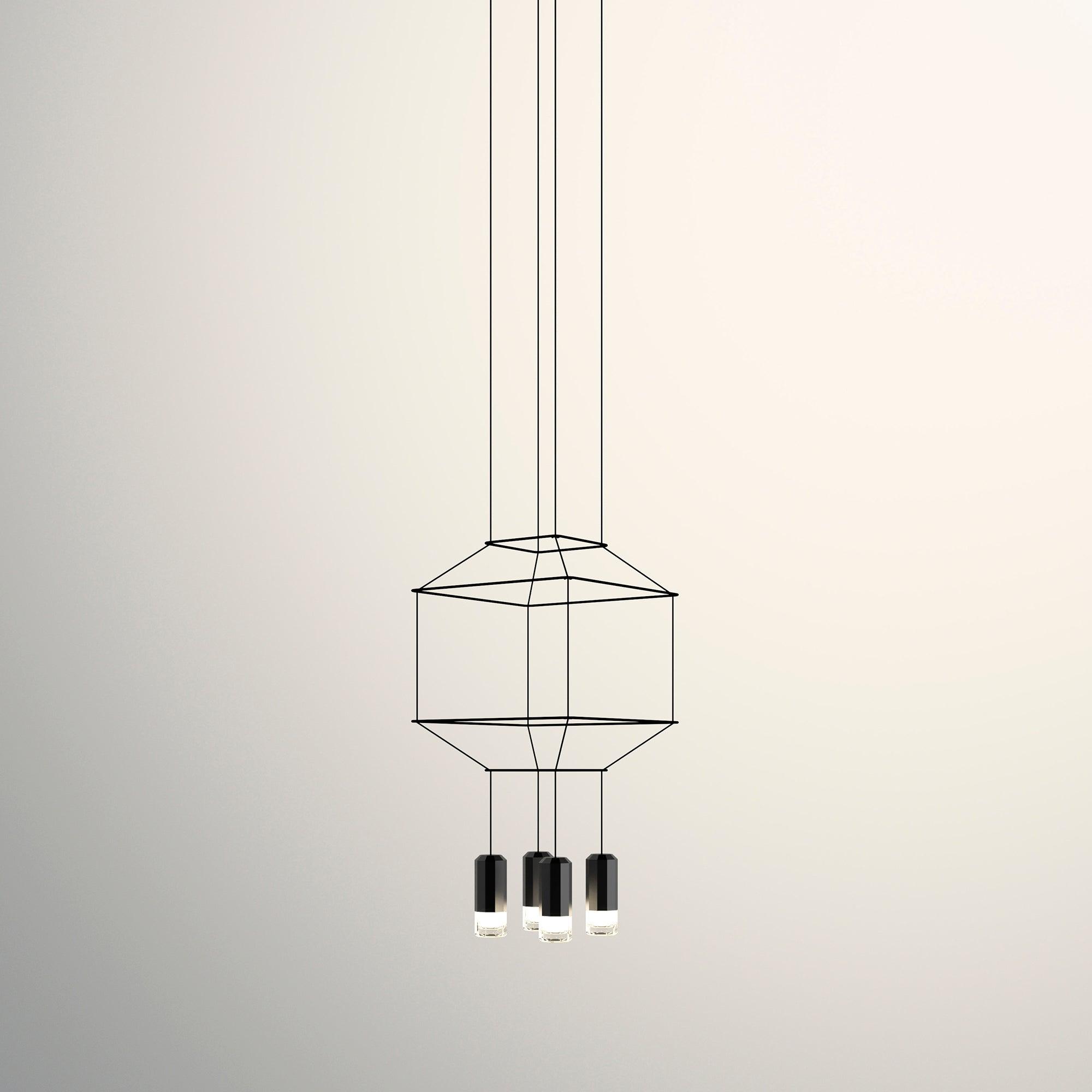 Bovena Pendant Lamp Geometric Wire Black LED-Neutral Decor