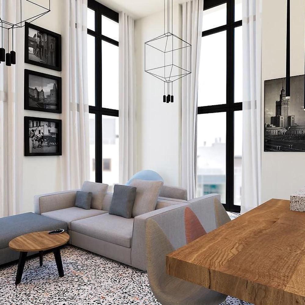 Bovena Pendant Lamp Geometric Wire Black LED-Neutral Decor