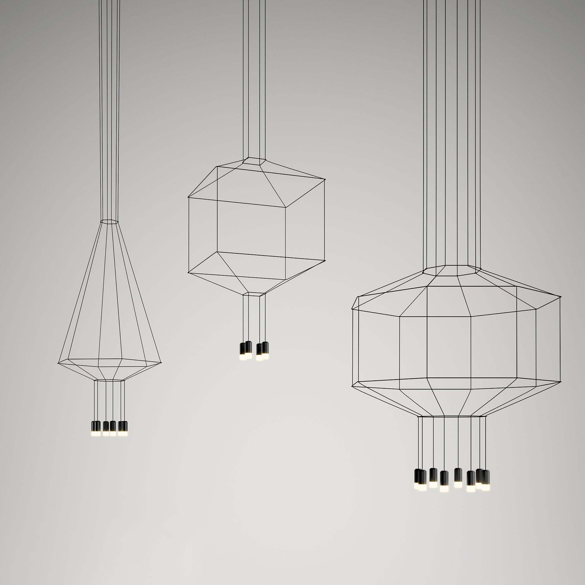 Bovena Pendant Lamp Geometric Wire Black LED-Neutral Decor