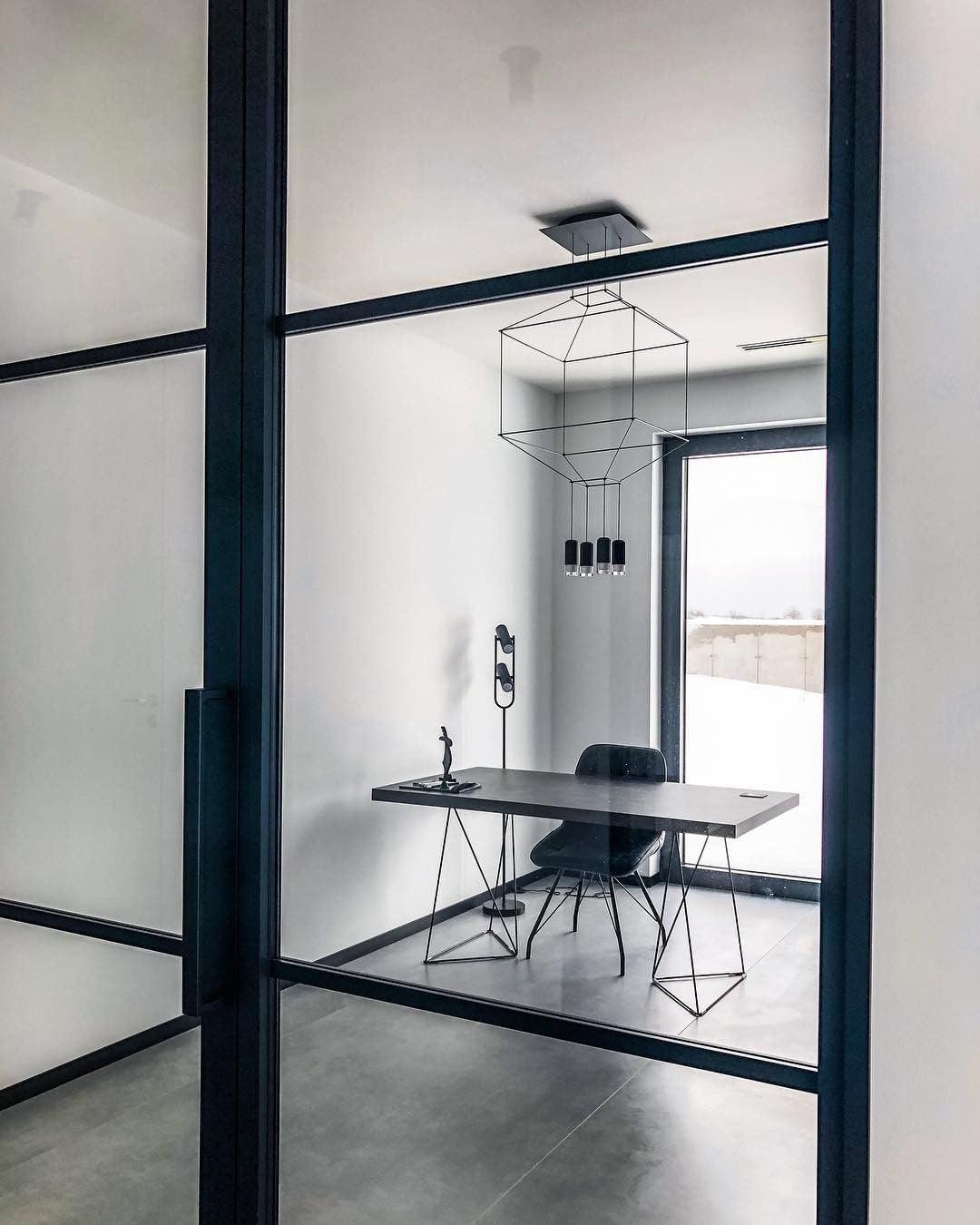 Bovena Pendant Lamp Geometric Wire Black LED-Neutral Decor