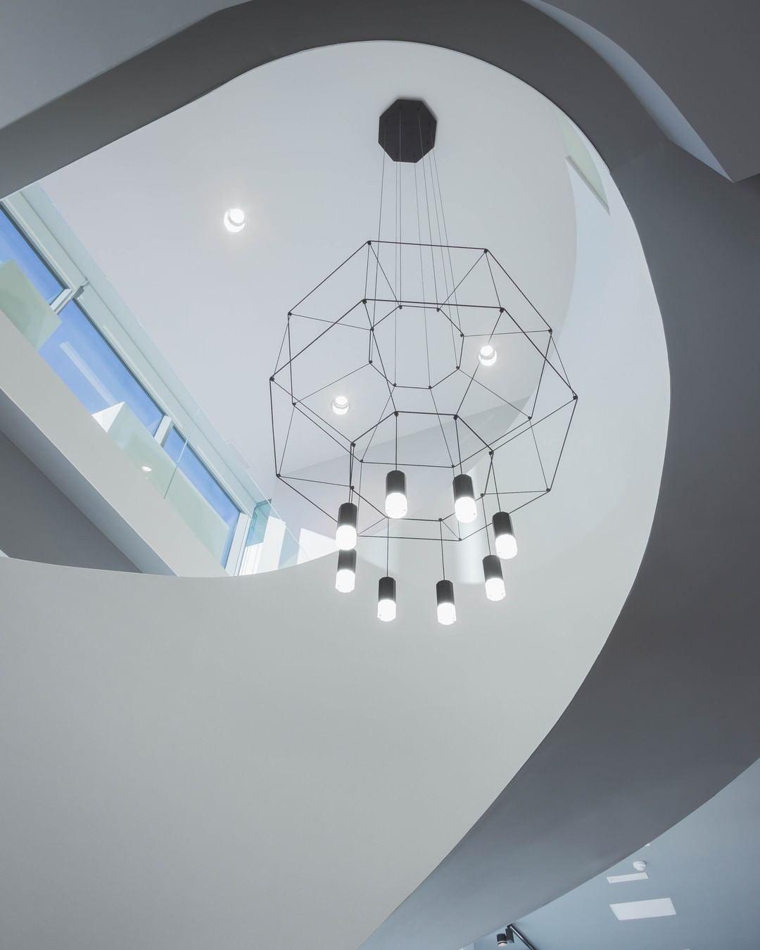 Bovena Pendant Lamp Geometric Wire Black LED-Neutral Decor