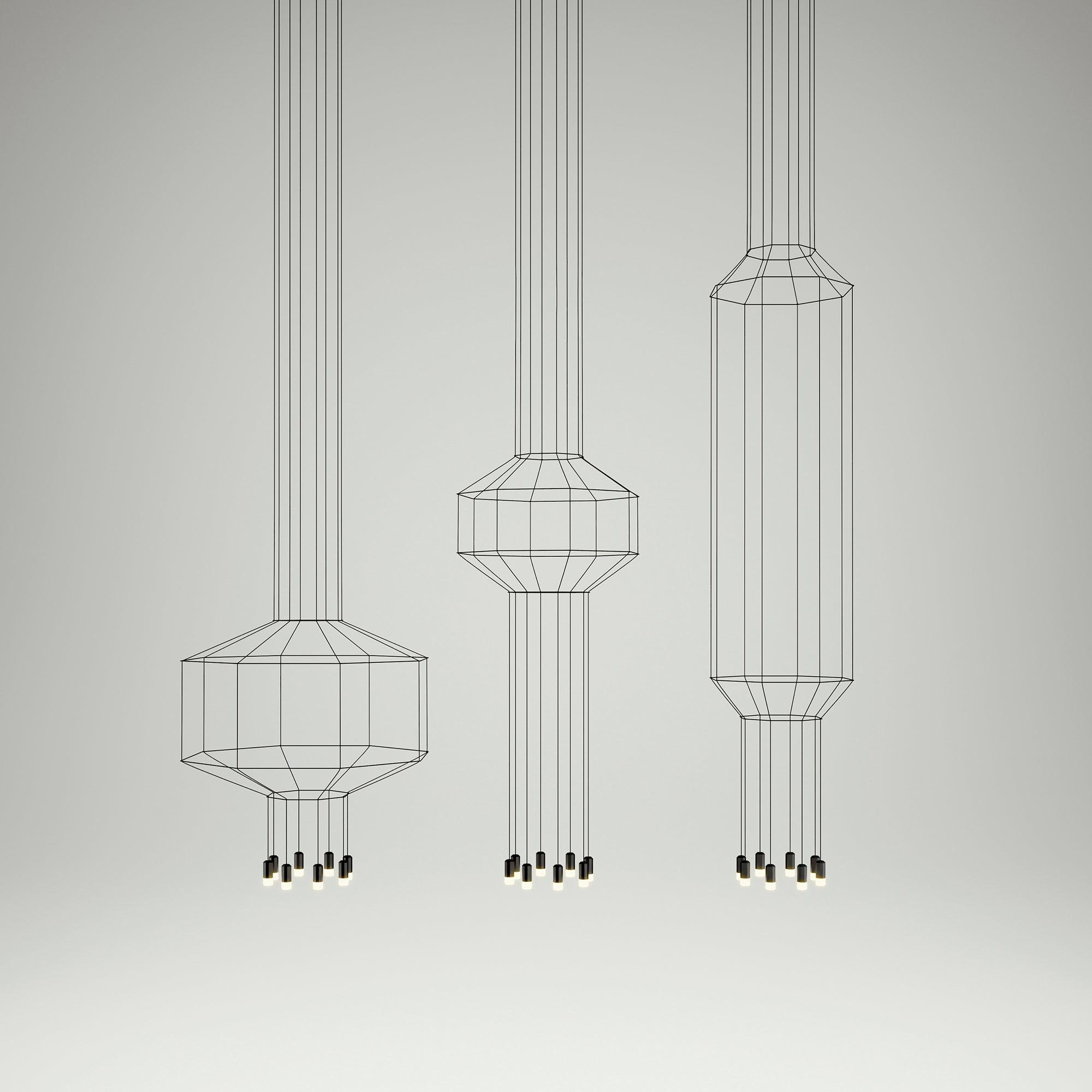Bovena Pendant Lamp Geometric Wire Black LED-Neutral Decor