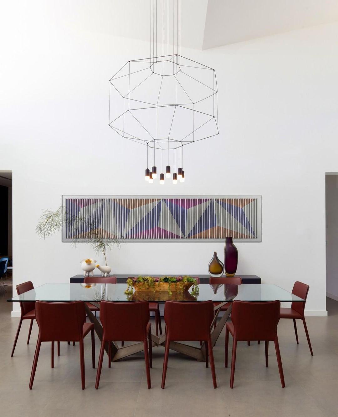 Bovena Pendant Lamp Geometric Wire Black LED-Neutral Decor