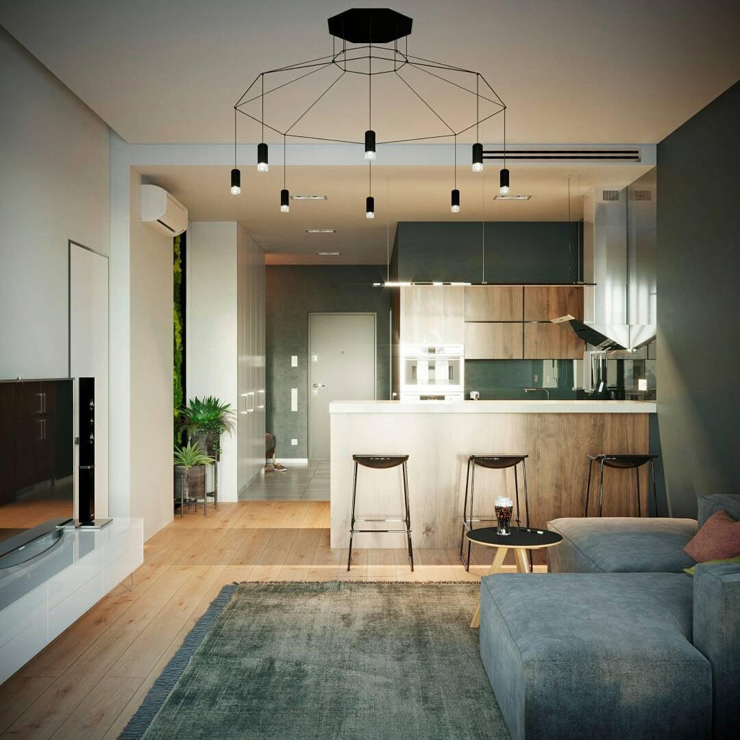 Bovena Pendant Lamp Geometric Wire Black LED-Neutral Decor