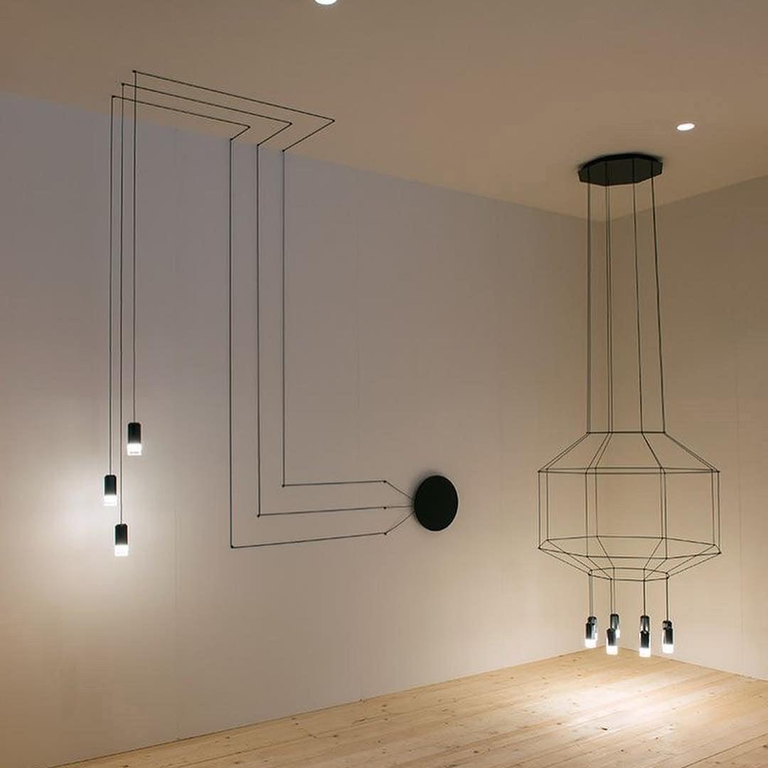 Bovena Pendant Lamp Geometric Wire Black LED-Neutral Decor