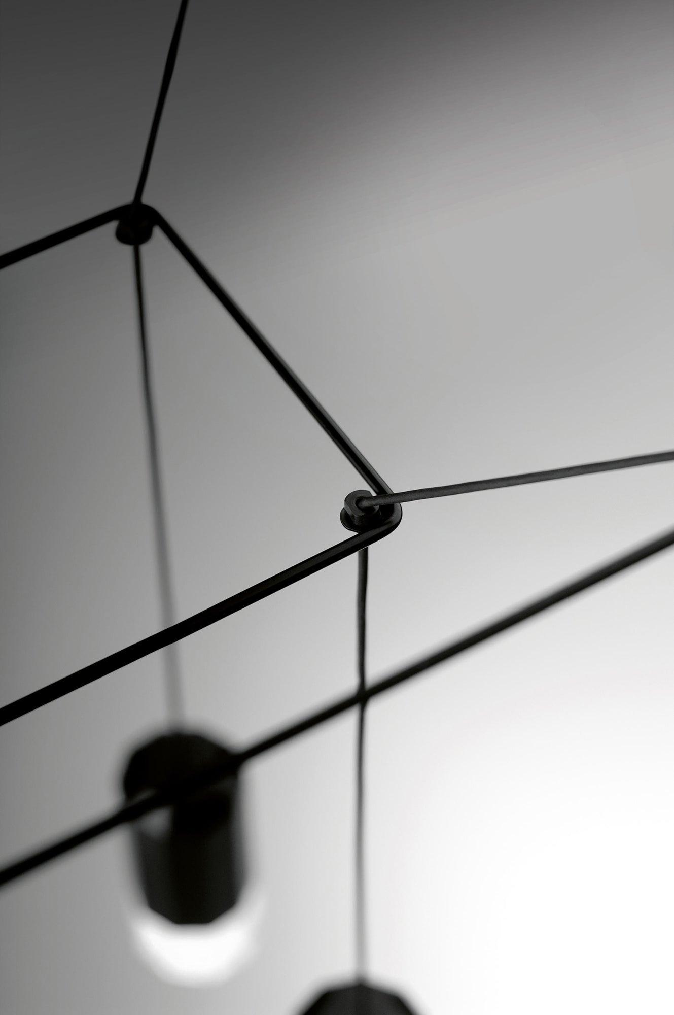 Bovena Pendant Lamp Geometric Wire Black LED-Neutral Decor
