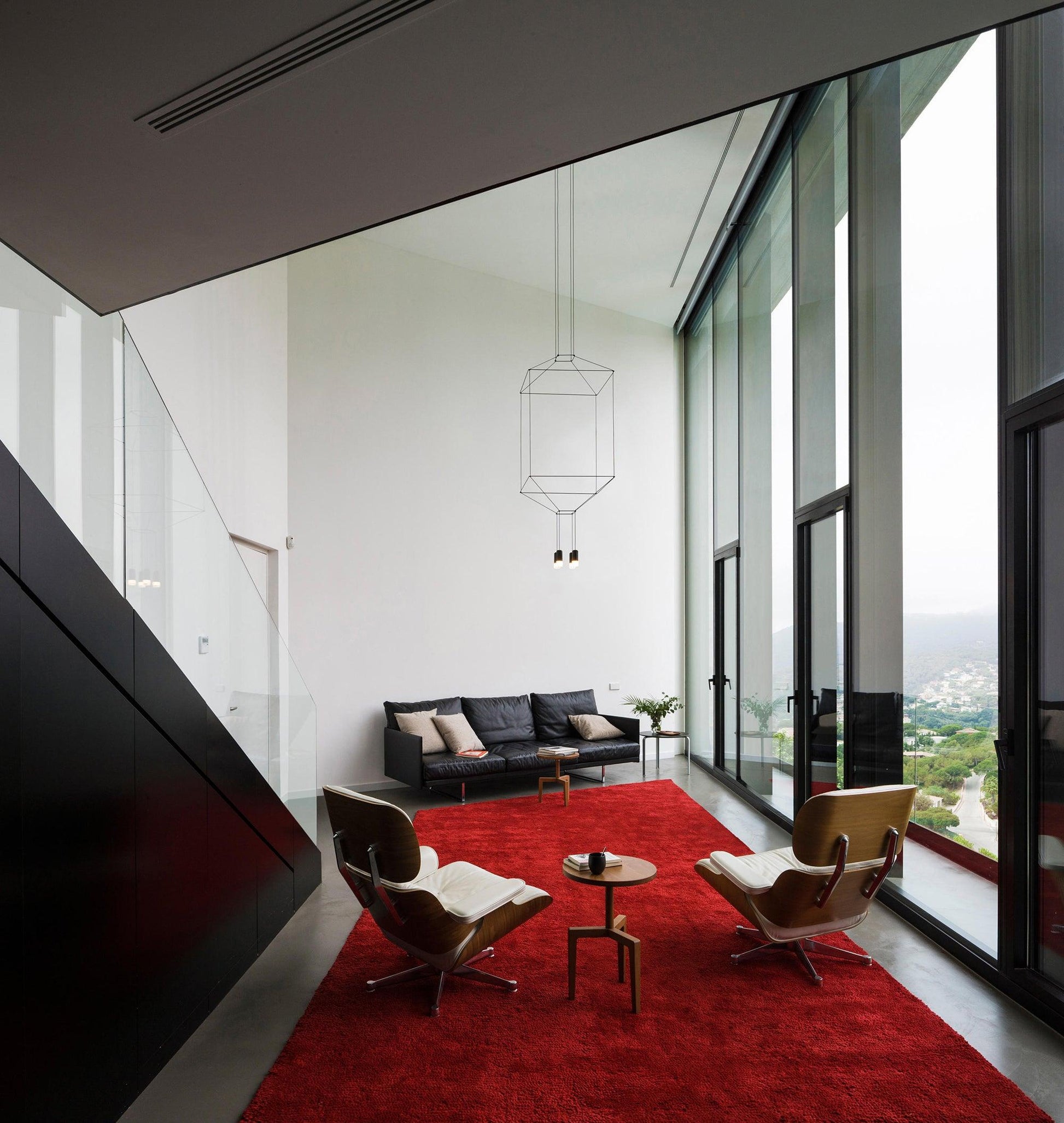 Bovena Pendant Lamp Geometric Wire Black LED-Neutral Decor