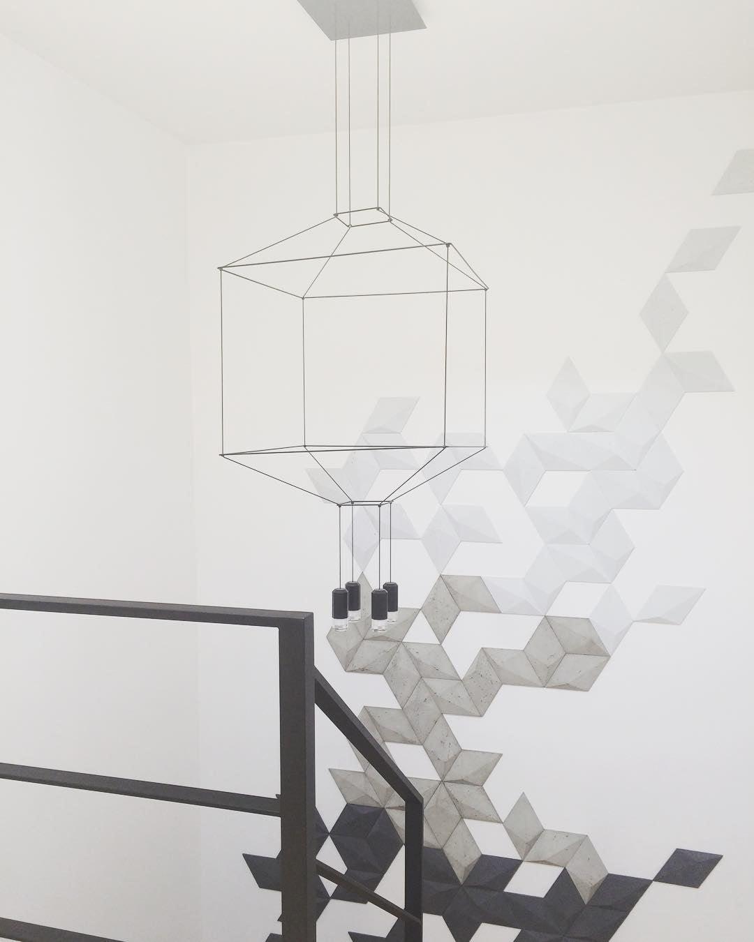 Bovena Pendant Lamp Geometric Wire Black LED-Neutral Decor