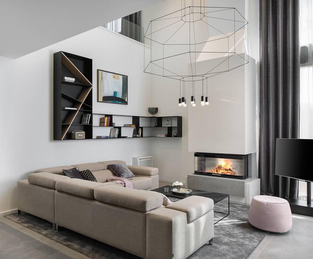 Bovena Pendant Lamp Geometric Wire Black LED-Neutral Decor