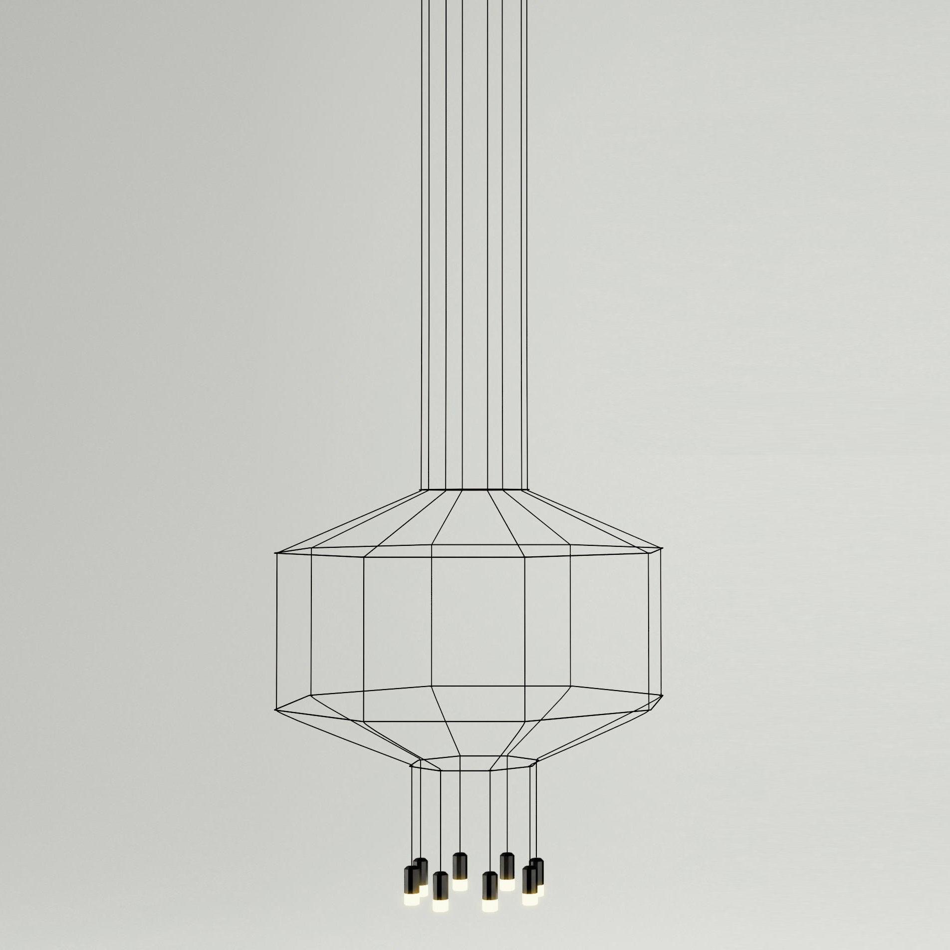 Bovena Pendant Lamp Geometric Wire Black LED-Neutral Decor