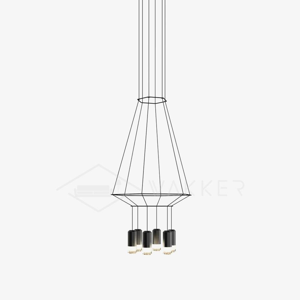 Bovena Pendant Lamp Geometric Wire Black LED-Neutral Decor