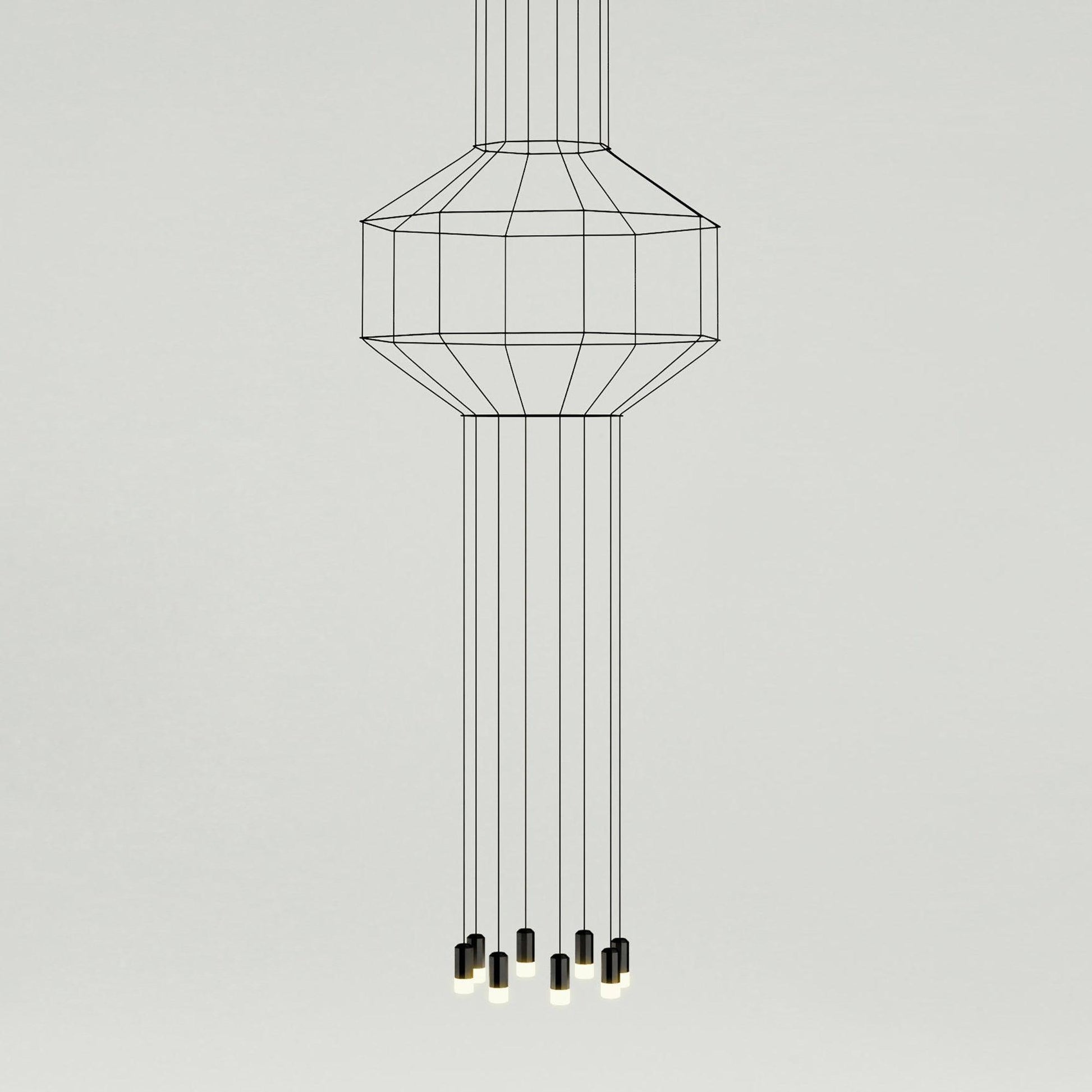Bovena Pendant Lamp Geometric Wire Black LED-Neutral Decor
