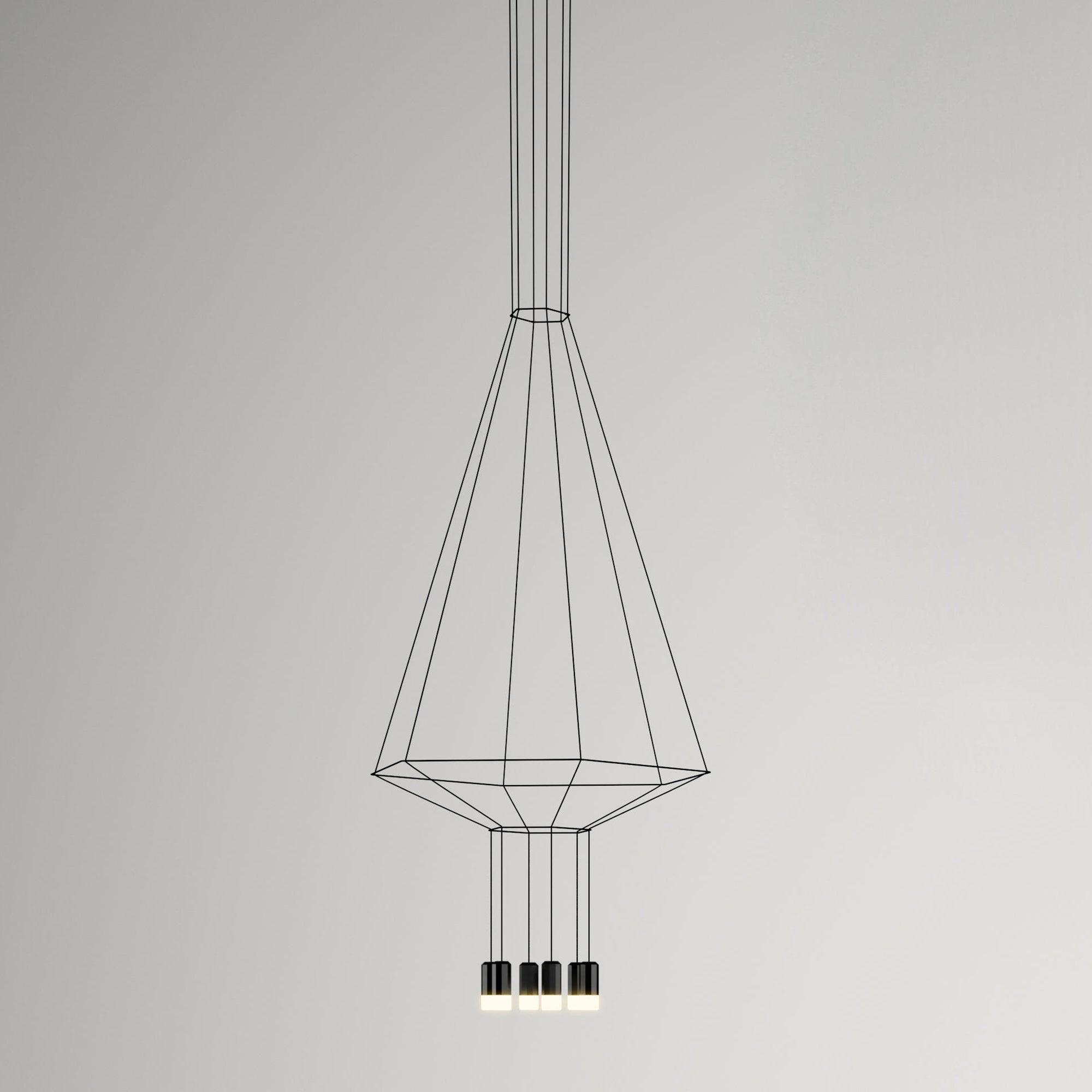 Bovena Pendant Lamp Geometric Wire Black LED-Neutral Decor