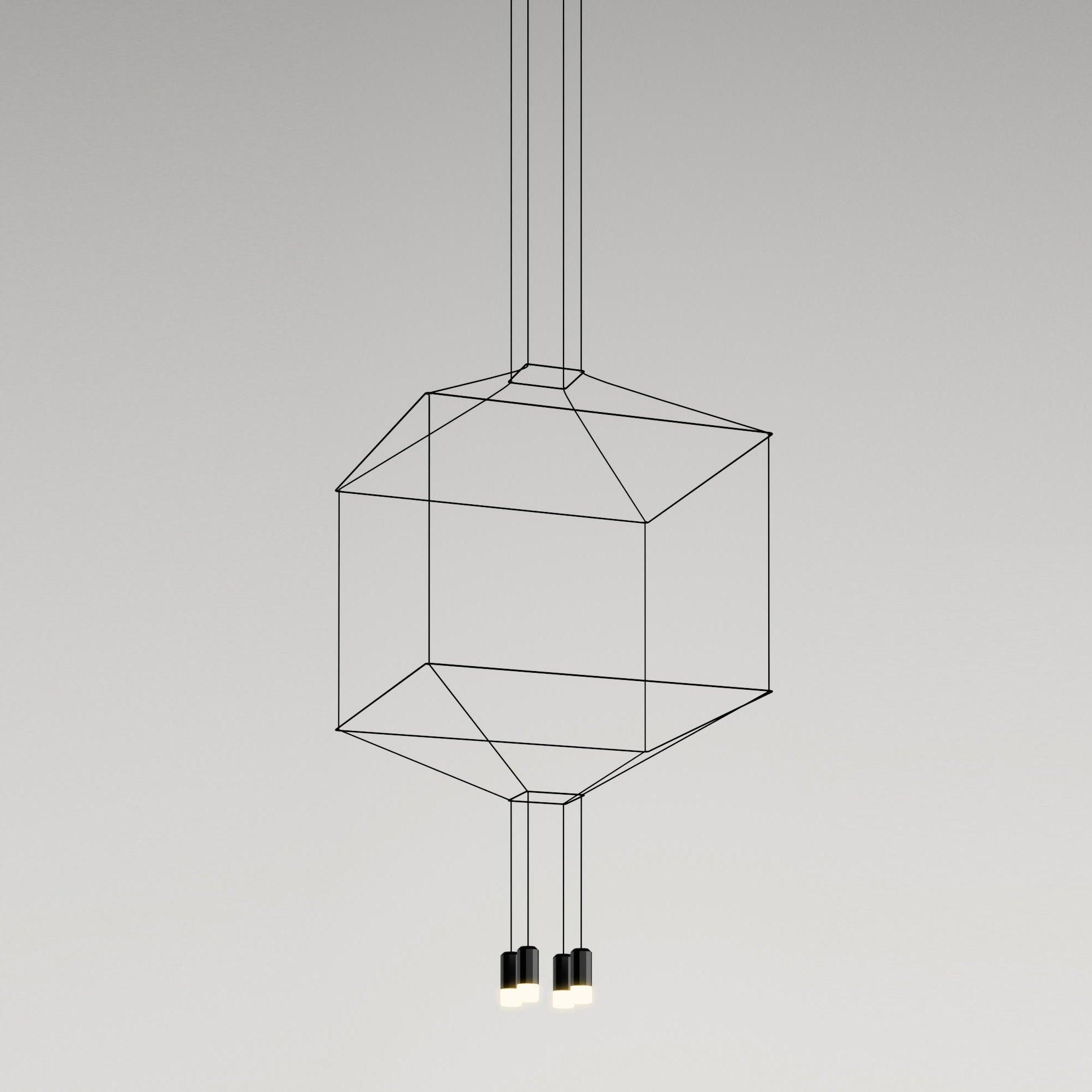 Bovena Pendant Lamp Geometric Wire Black LED-Neutral Decor