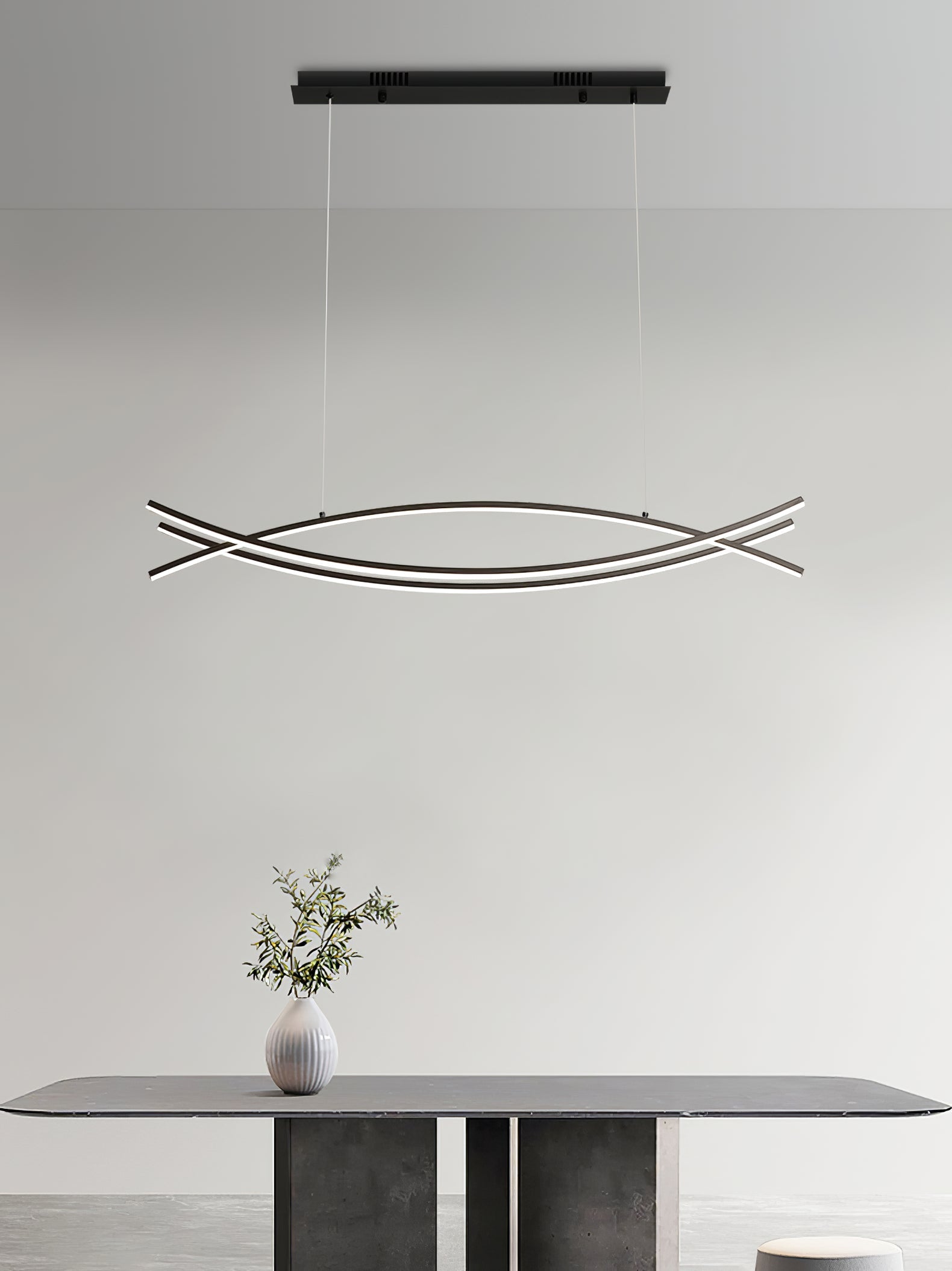 Curinis Modern Minimalist Art LED Chandelier-Neutral Decor