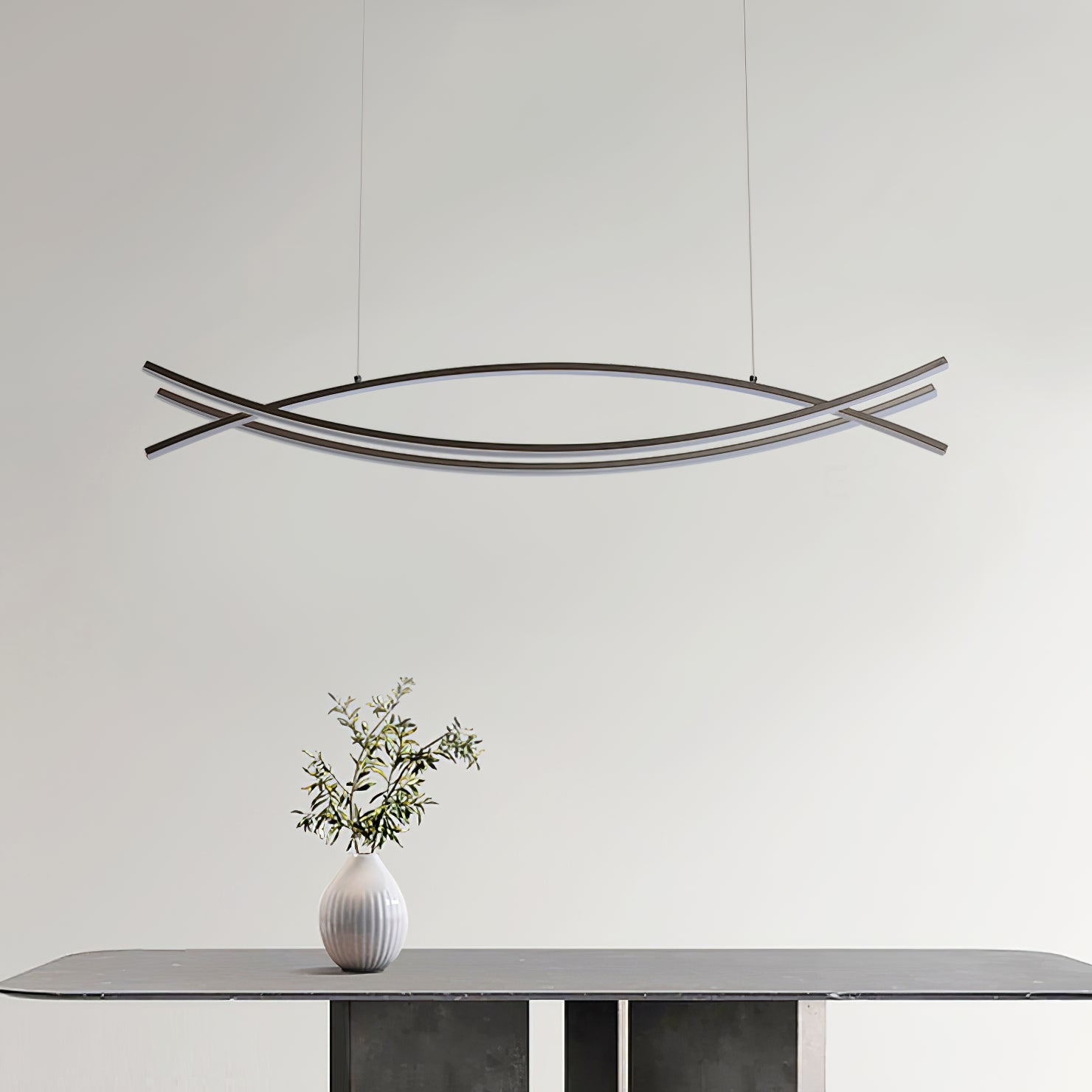 Curinis Modern Minimalist Art LED Chandelier-Neutral Decor