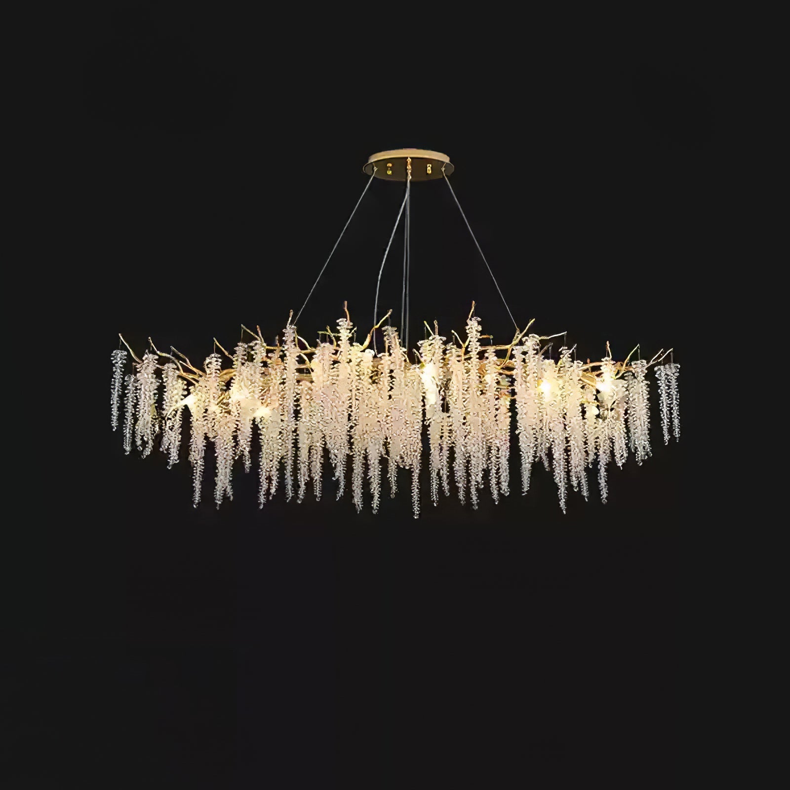 Noriel Chandelier Wisteria Flower Crystal-Neutral Decor