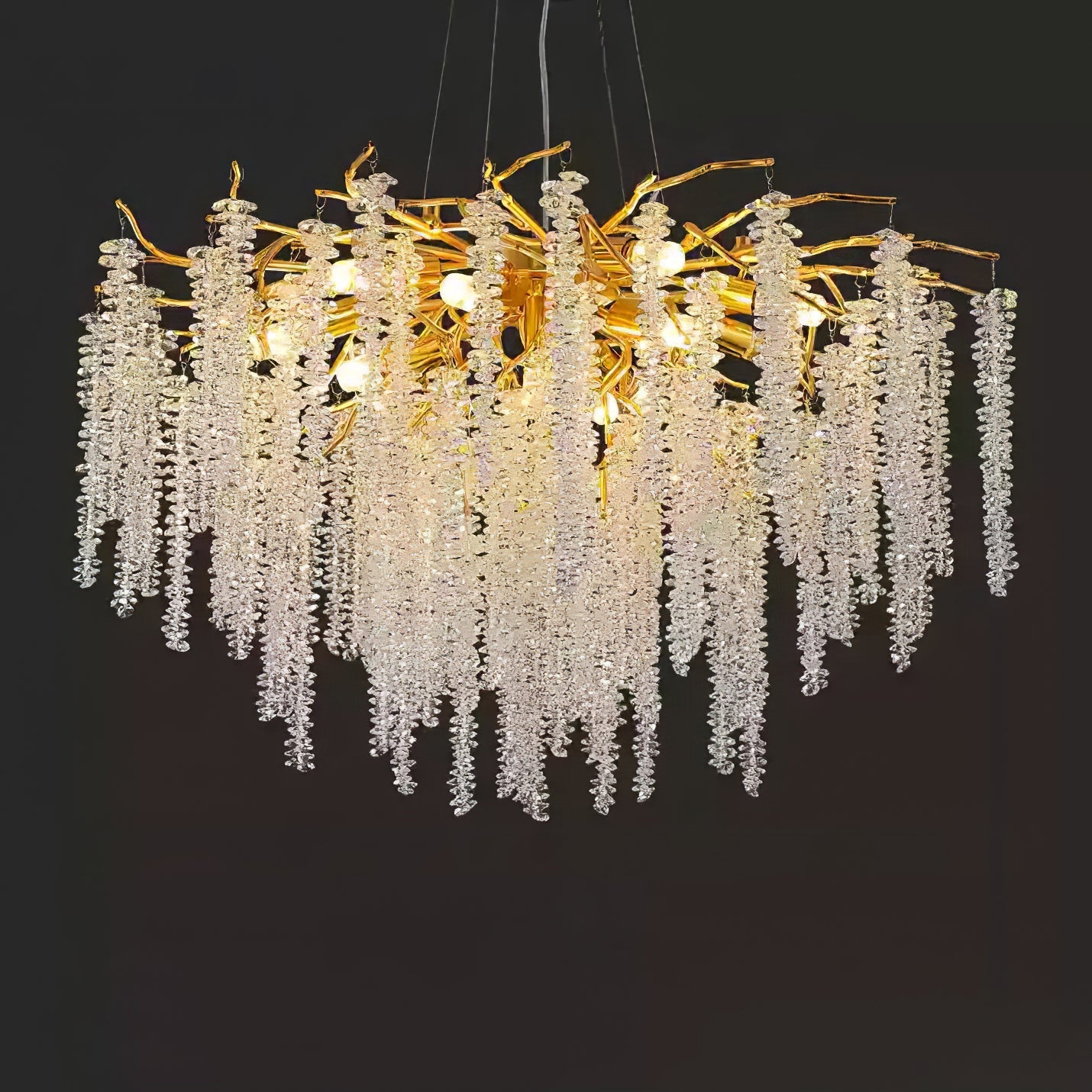 Noriel Chandelier Wisteria Flower Crystal-Neutral Decor