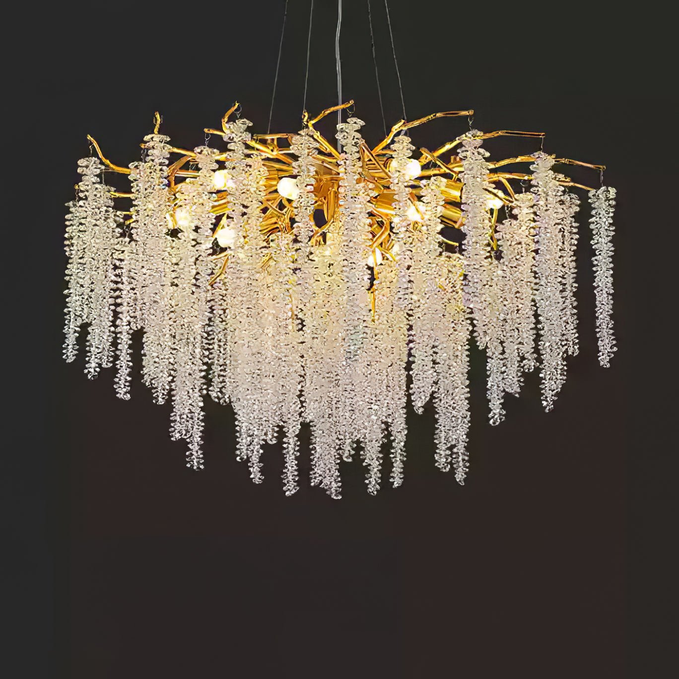 Noriel Chandelier Wisteria Flower Crystal-Neutral Decor