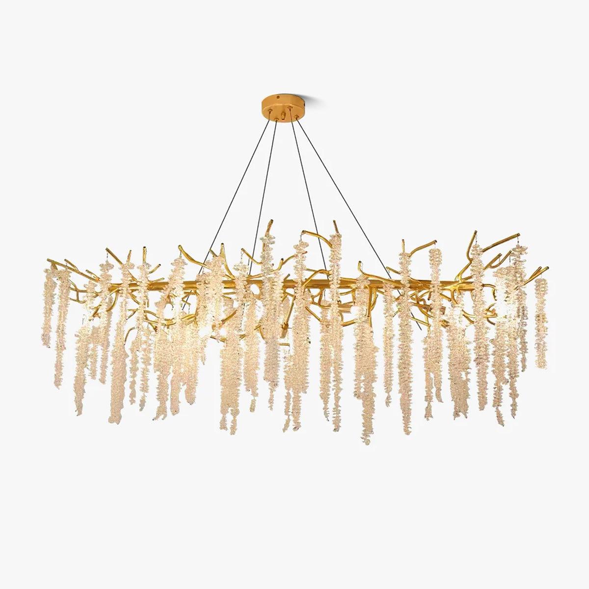 Noriel Chandelier Wisteria Flower Crystal-Neutral Decor
