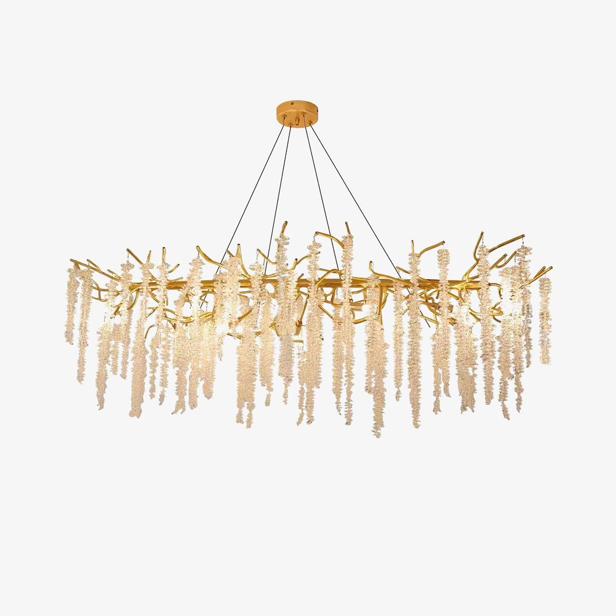 Noriel Chandelier Wisteria Flower Crystal-Neutral Decor