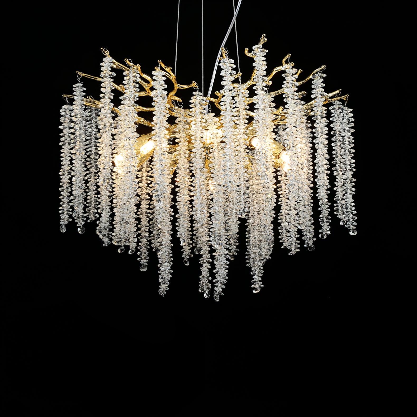 Noriel Chandelier Wisteria Flower Crystal-Neutral Decor