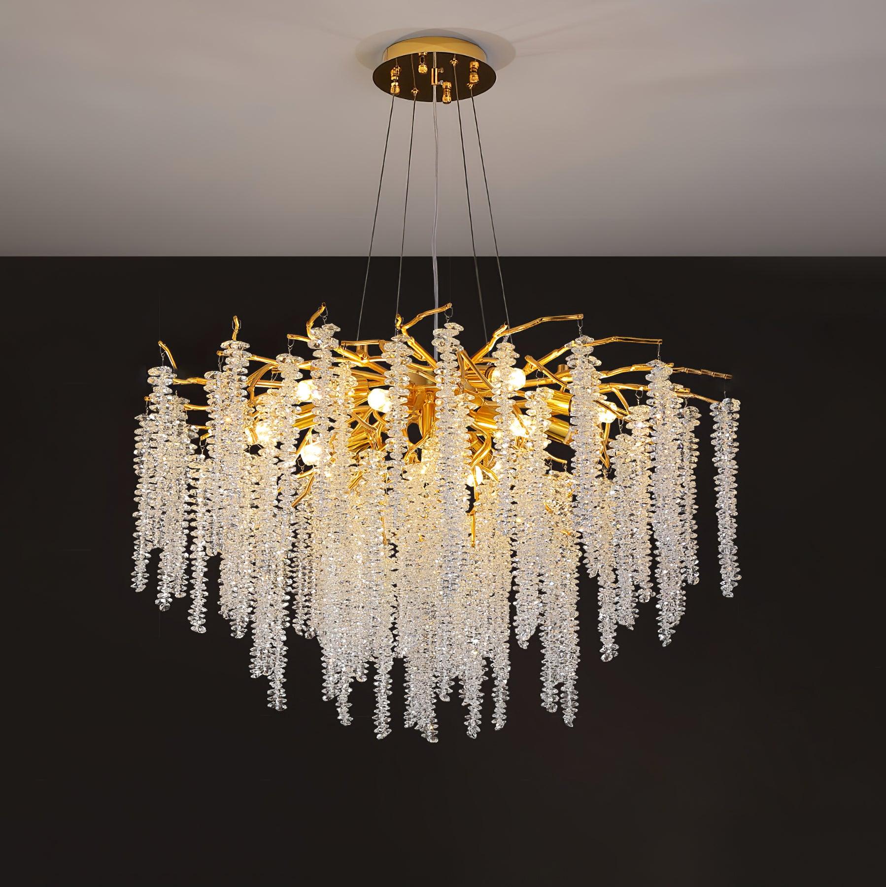 Noriel Chandelier Wisteria Flower Crystal-Neutral Decor