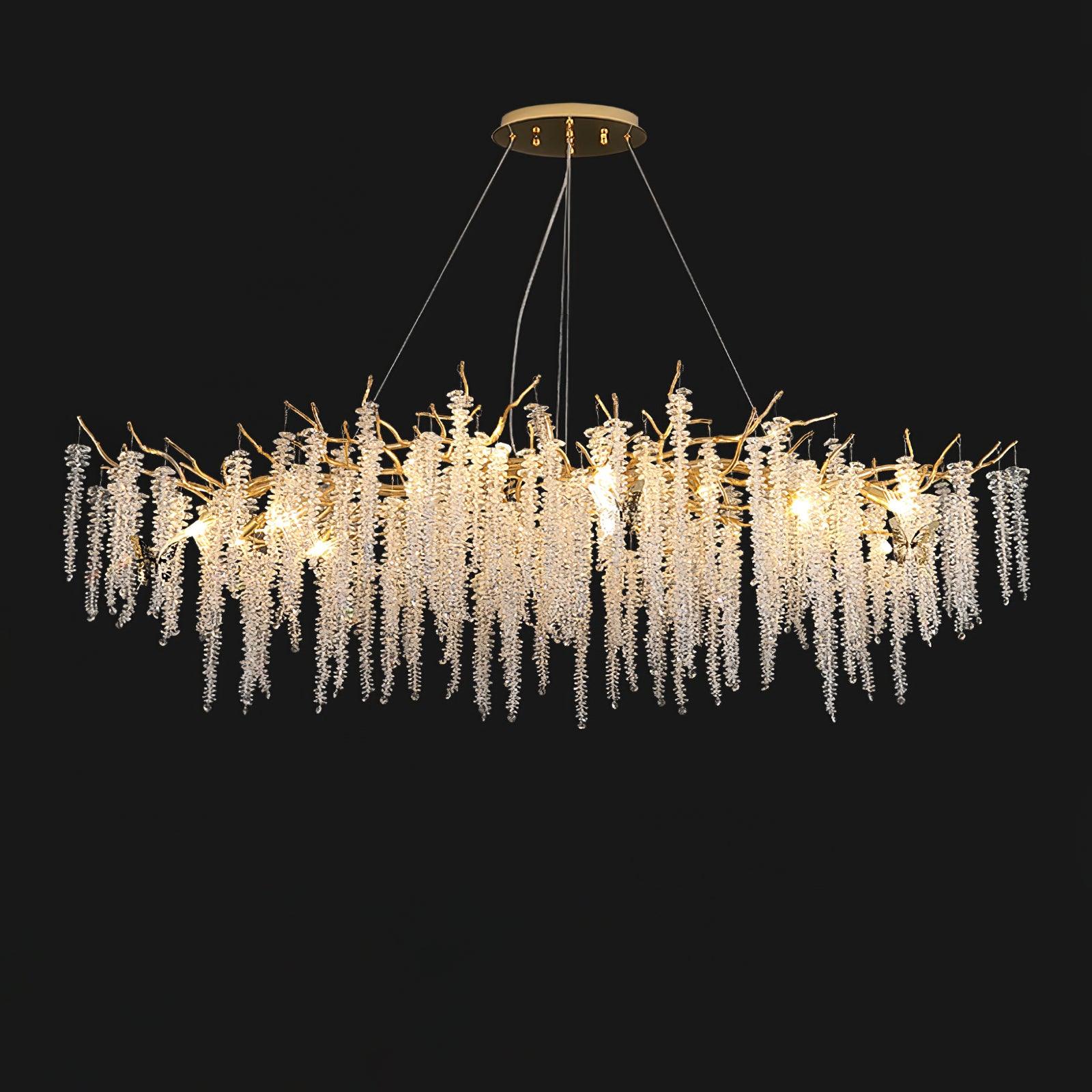Noriel Chandelier Wisteria Flower Crystal-Neutral Decor
