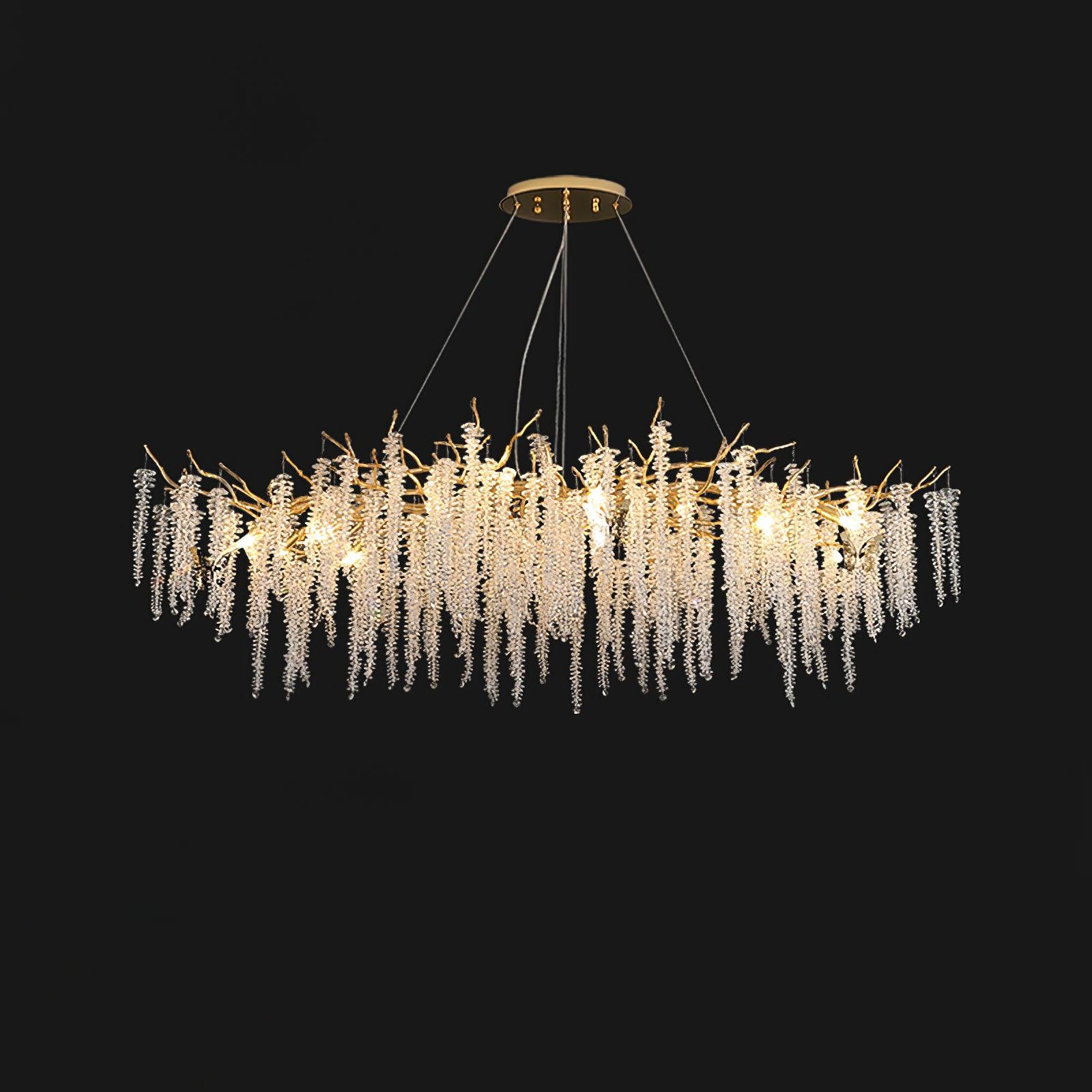 Noriel Chandelier Wisteria Flower Crystal-Neutral Decor