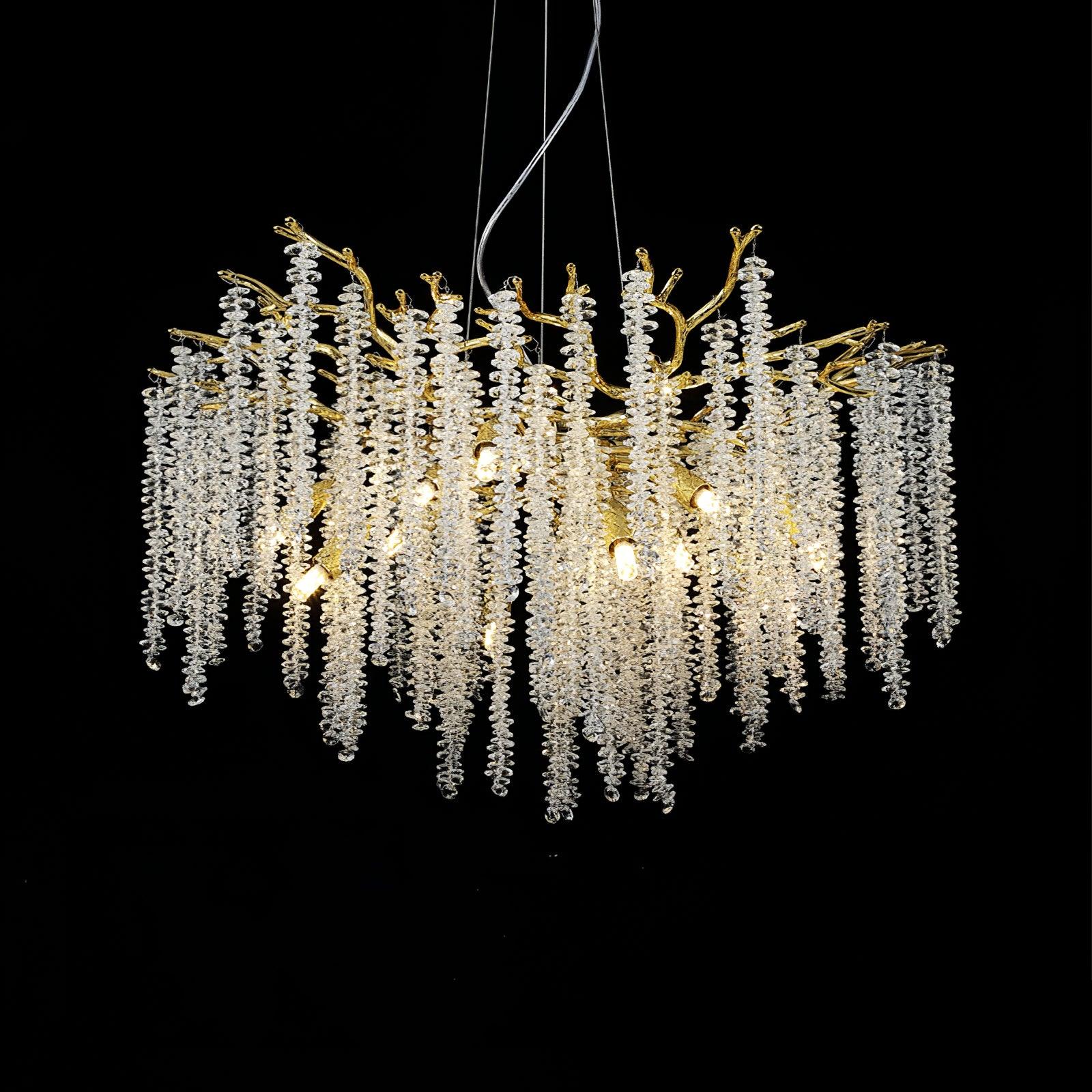 Noriel Chandelier Wisteria Flower Crystal-Neutral Decor