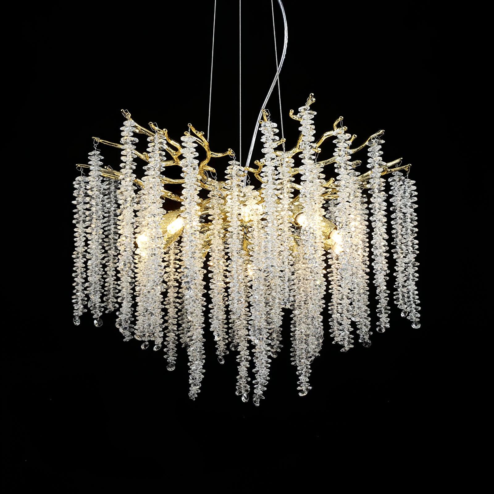 Noriel Chandelier Wisteria Flower Crystal-Neutral Decor